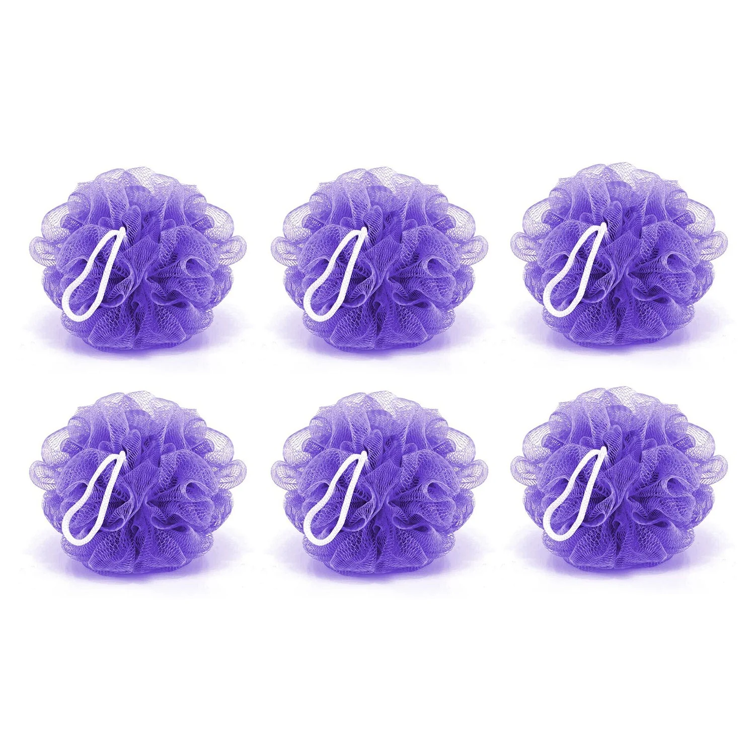 Bath Shower Loofah Sponge Pouf Body Scrubber (Pack of 6Pcs) - Image 5