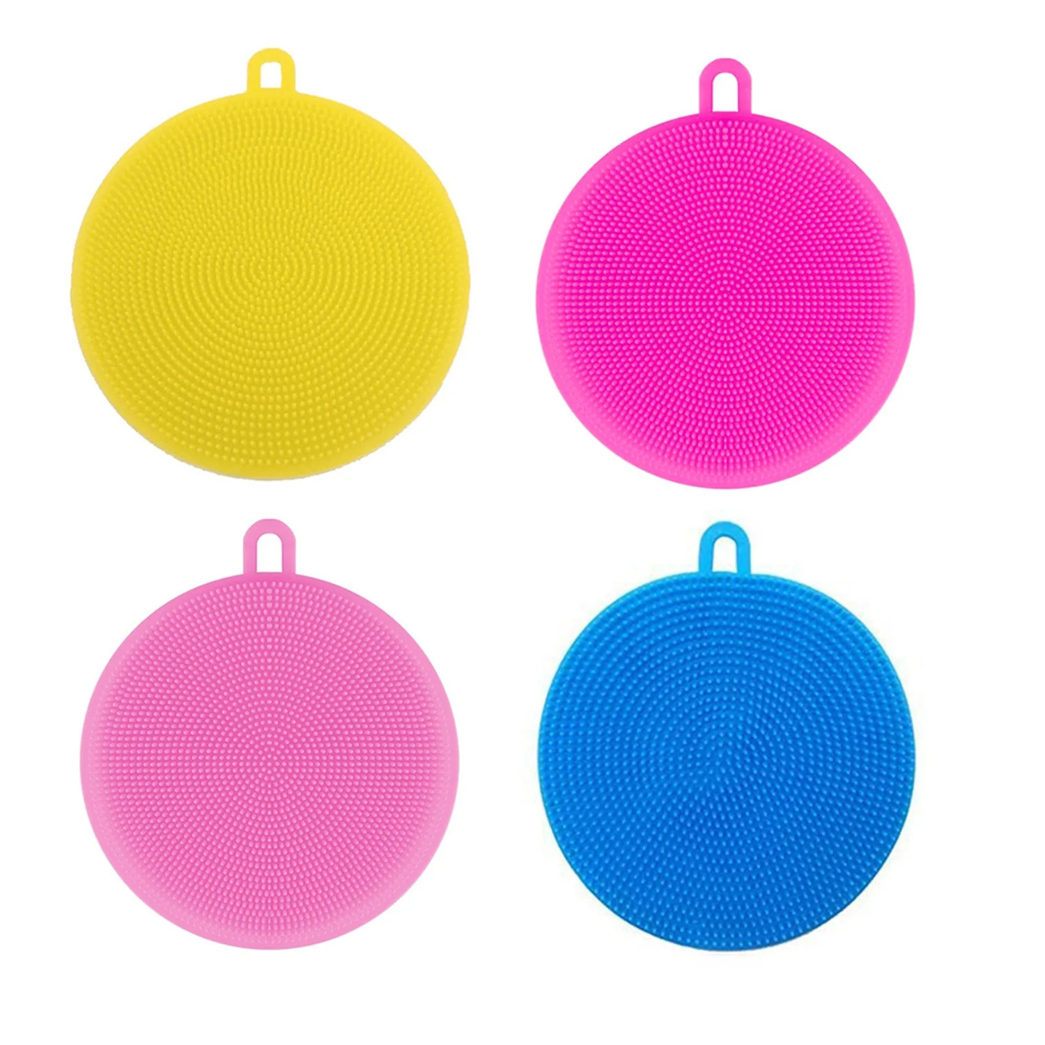 Silicone Dish Scrubber Sponge Mildew Free, Non Stick (Mix Color) - Image 5