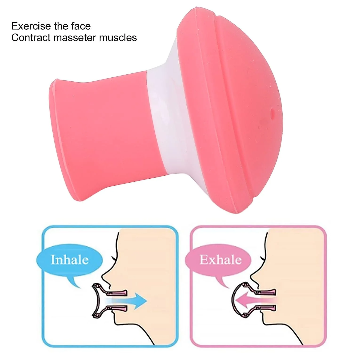 SILICONE FACIAL JAW EXERCISER BREATHING TYPE FACE SLIMMER, BREATHING TYPE FACE SLIMMER FACE LIFT INHALING & EXHALING TOOL, LOOK YOUNGER AND HEALTHIER - HELPS REDUCE STRESS AND CRAVINGS (Card Packing) - Image 5