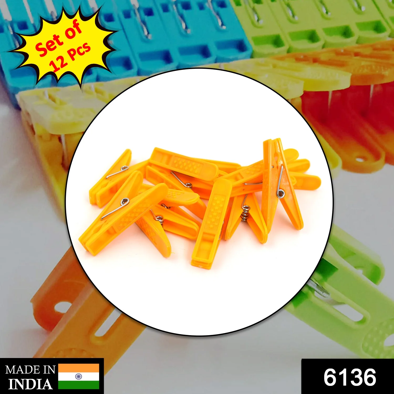12 Pc Set Cloth Clip used in all kinds of household and official places - Image 2