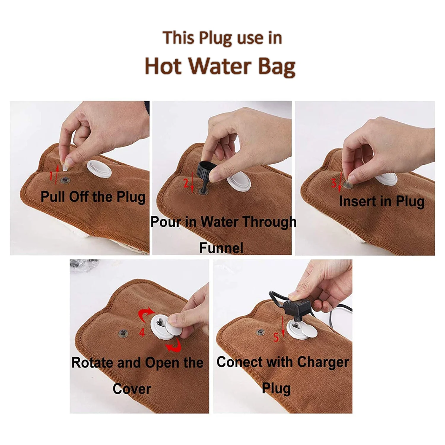 5 Pc Hot Water Bag Water Stopper used as stopper while injecting nails on walls etc - Image 7