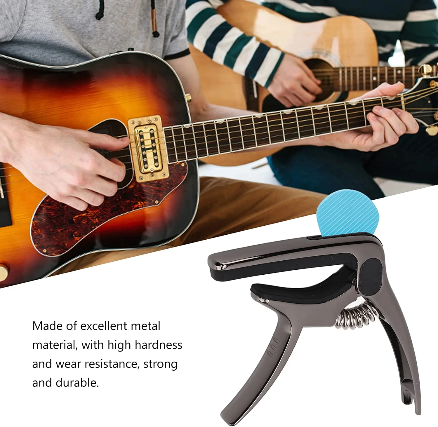Guitar Capo with Pickup Stand – Soft Capo for Acoustic & Electric Instruments - Image 6