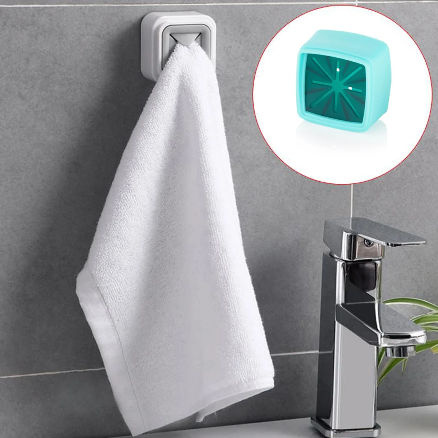 4 Pc Towel Holder – Easy Wall Mount for Bathroom & Kitchen Towel Hanging. - Image 3