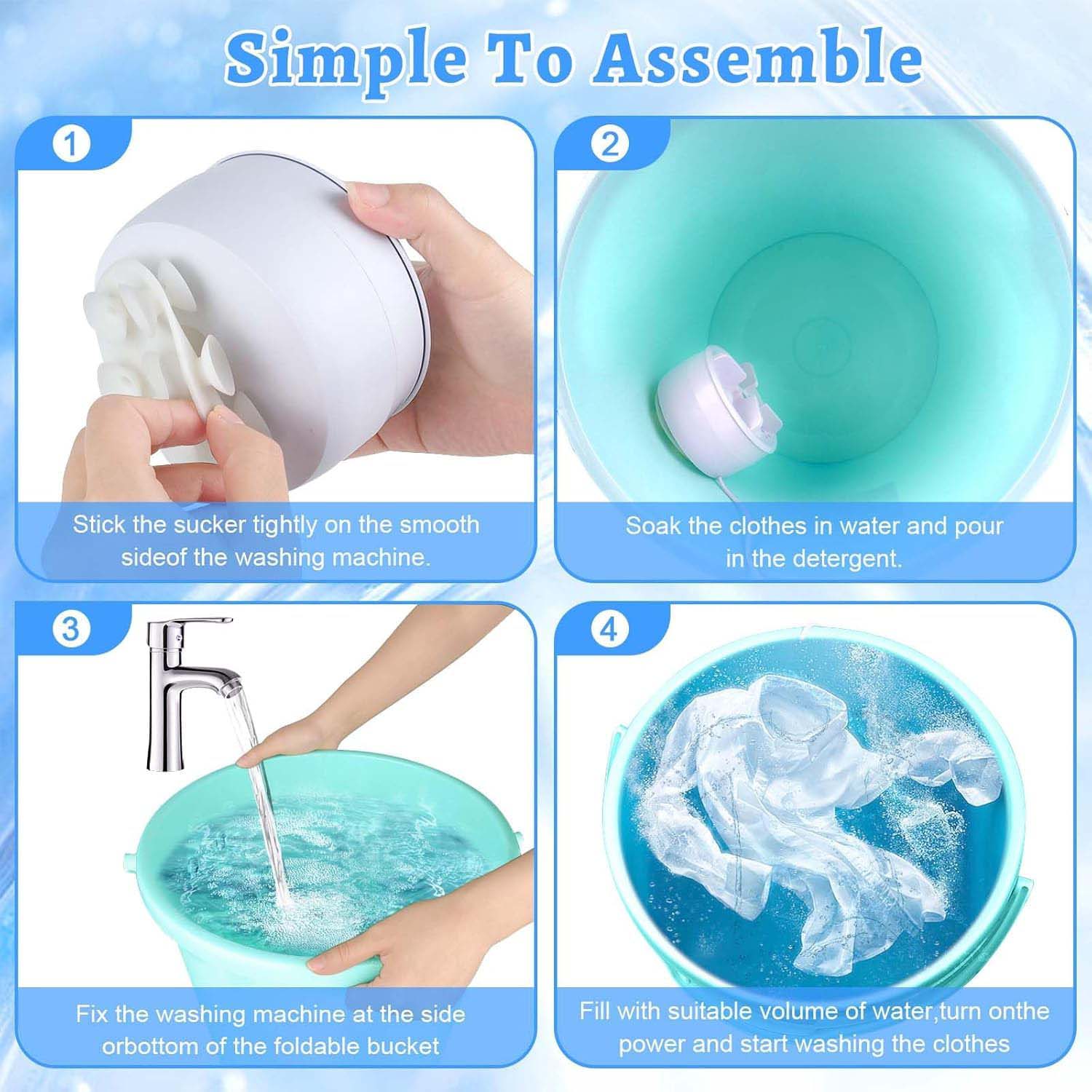 Mini Turbo Washing Machine – Portable USB Washer for Home & Small Spaces - Image 4