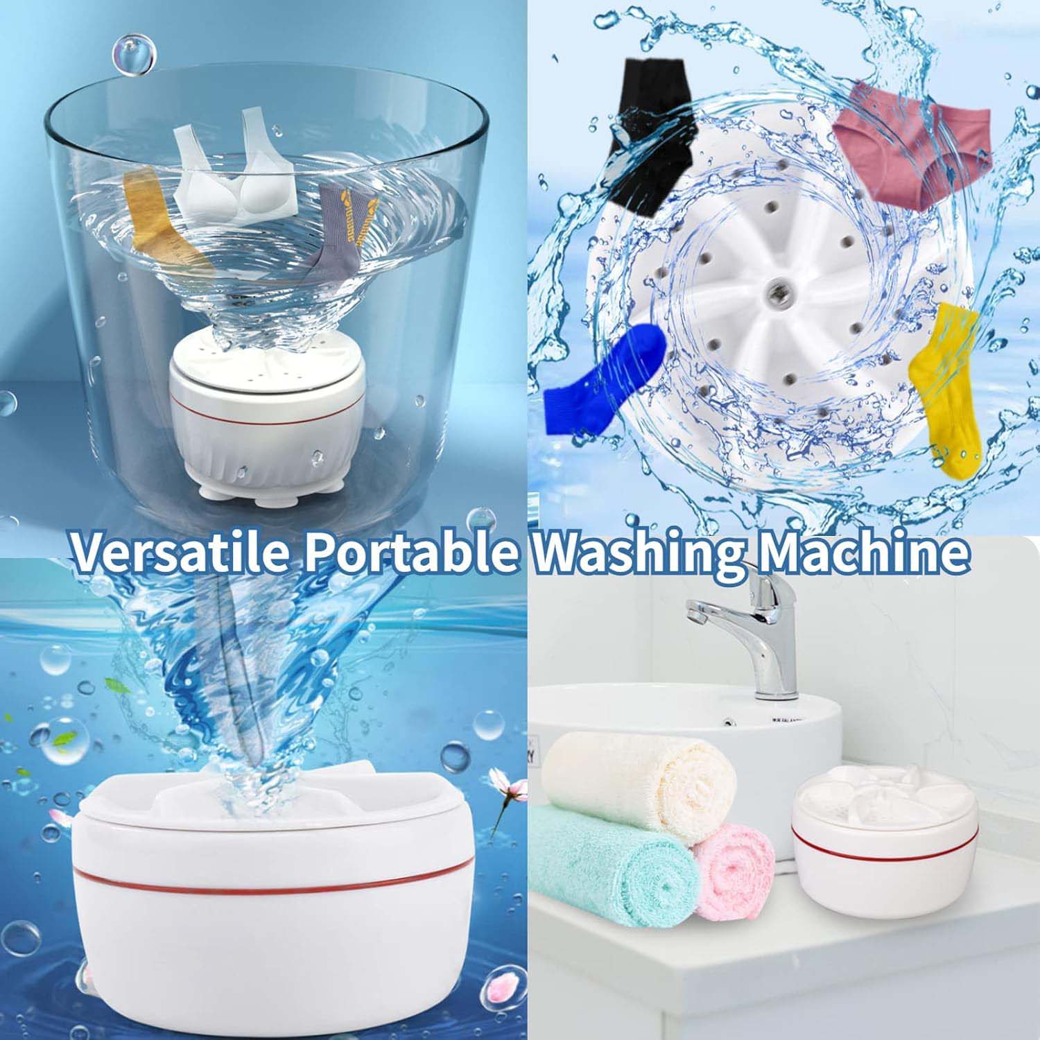 Mini Turbo Washing Machine – Portable USB Washer for Home & Small Spaces - Image 8