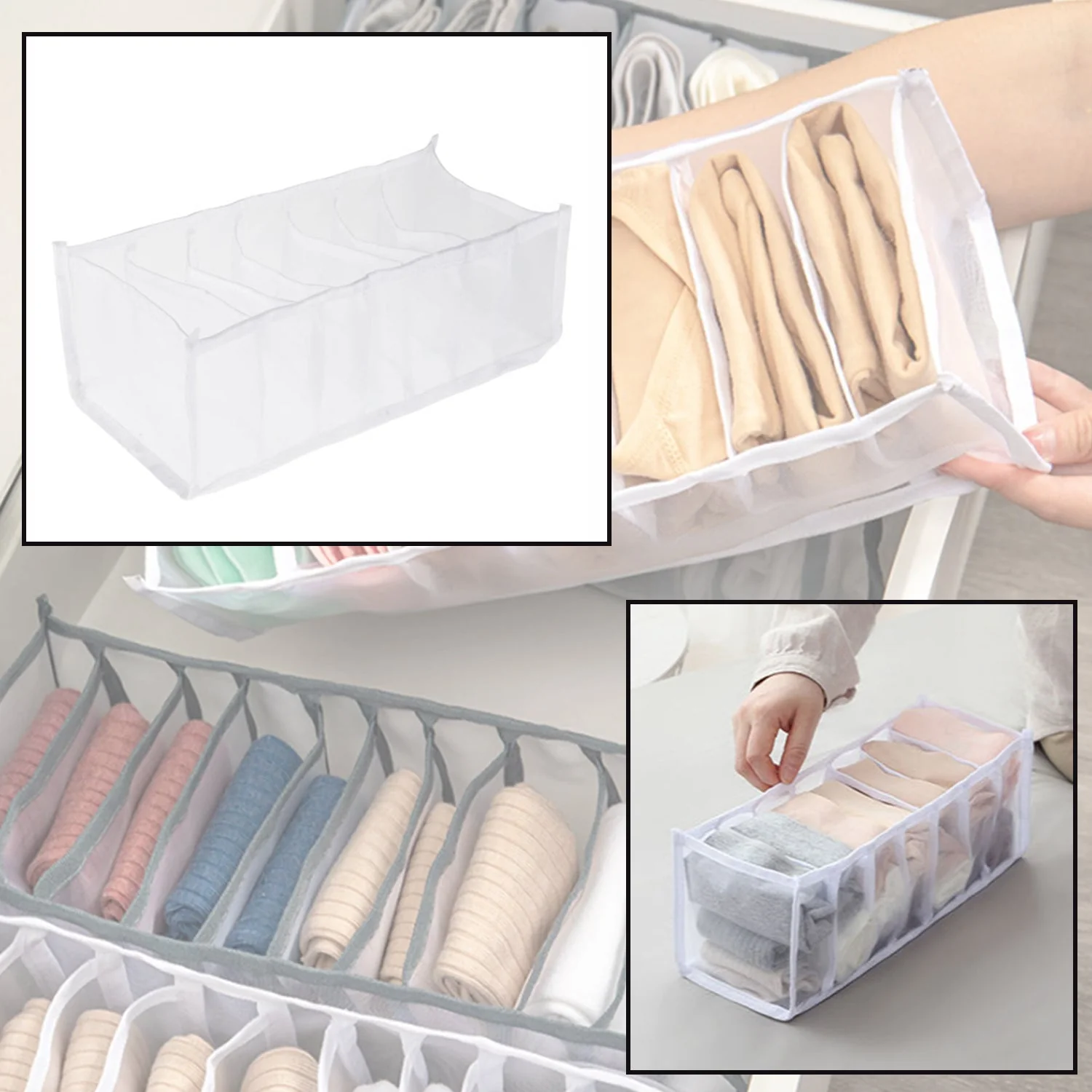 Laundry 7 section bag widely used storing and managing laundry cloths and stuffs etc - Image 3