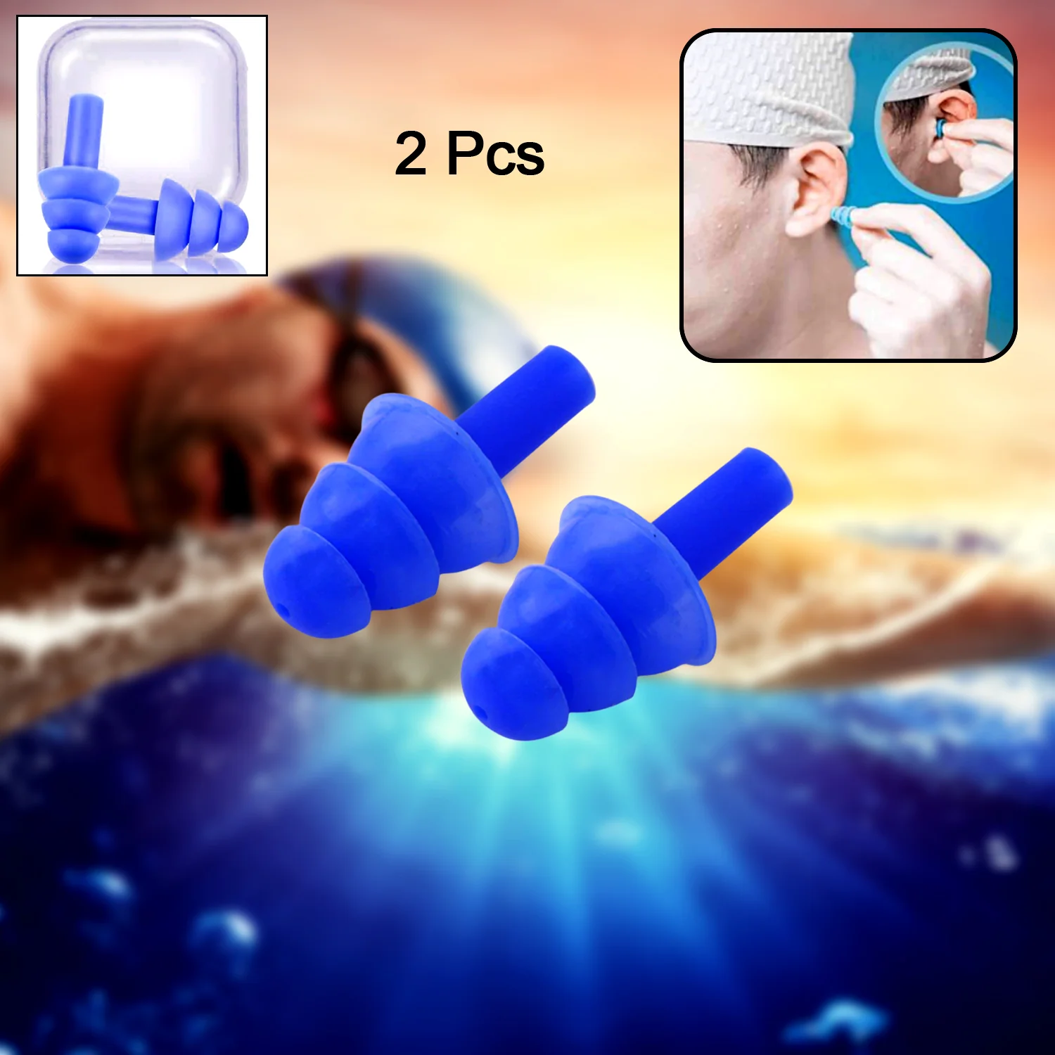 Safety Ultra Soft Foam Ear Plugs Reusable for Sleeping Travel  2 Pc - Image 4