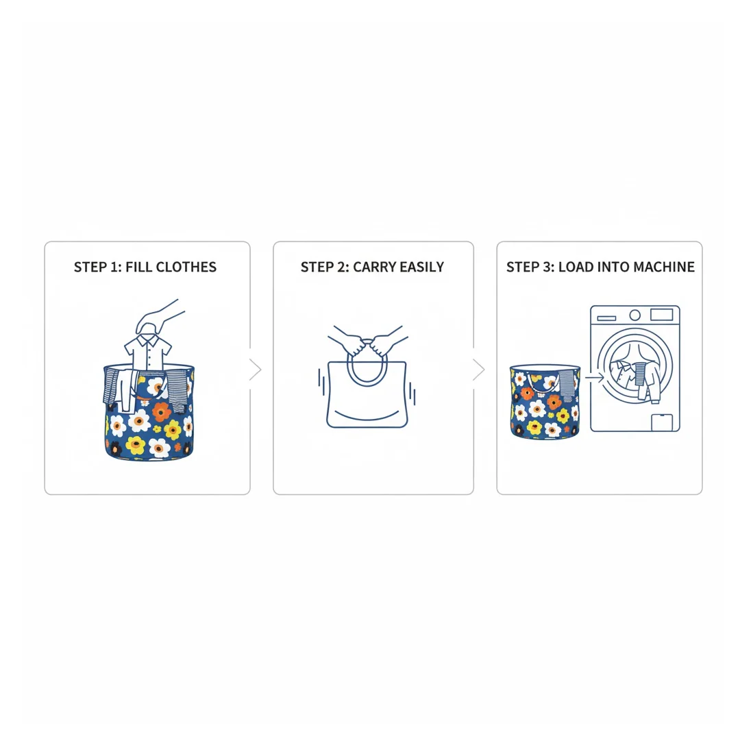 Canvas Laundry Bag, Toy Storage, Laundry Storage - Image 4