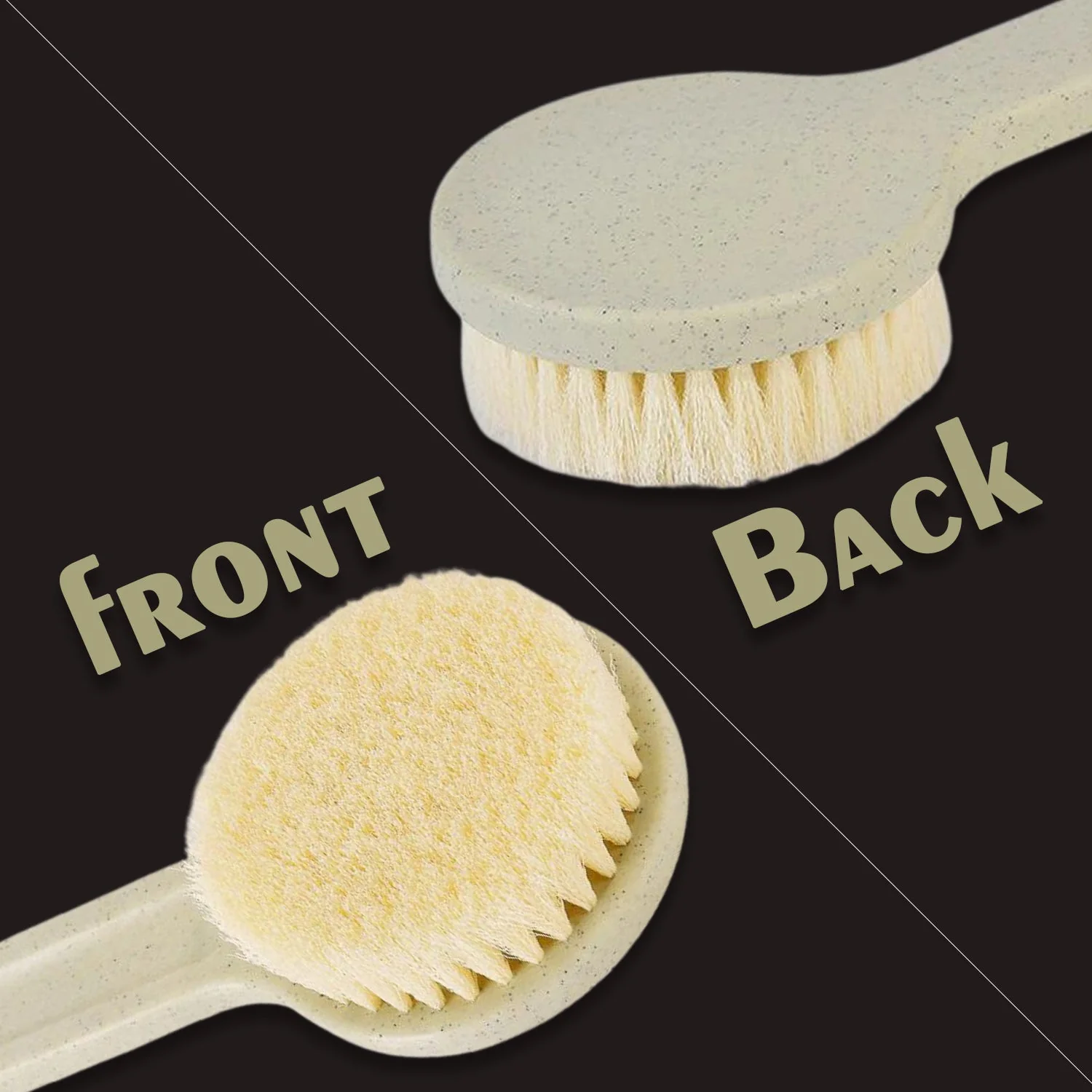 Body Brush Long Handle Dry Brush Soft Bristle Bath Brush Back Scrub Exfoliating - Image 3