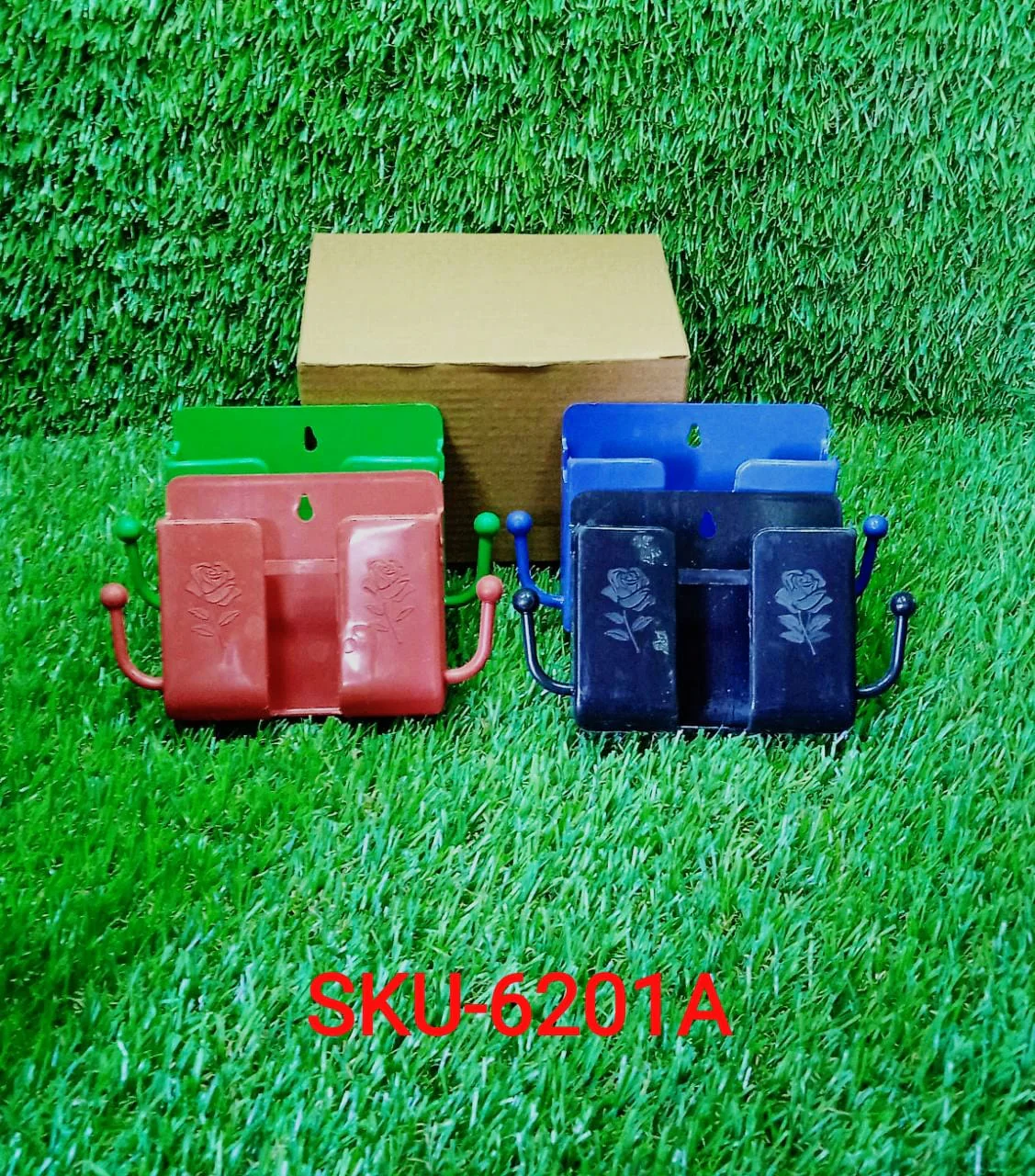 Wall Mounted Remote Storage Box with Side Hooks (4 Pcs Set) - Image 10