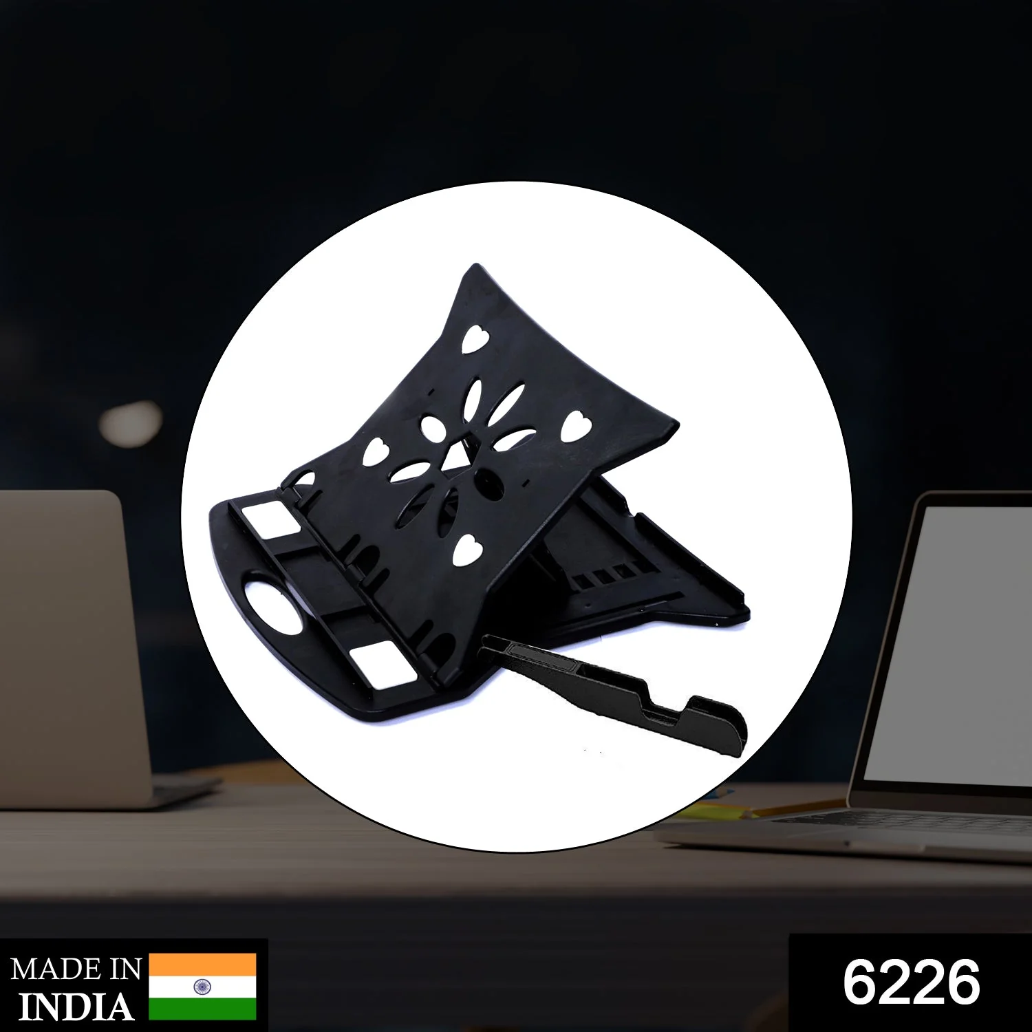 Adjustable Laptop Stand Patented Riser. With Portable Mobile Stand - Image 2