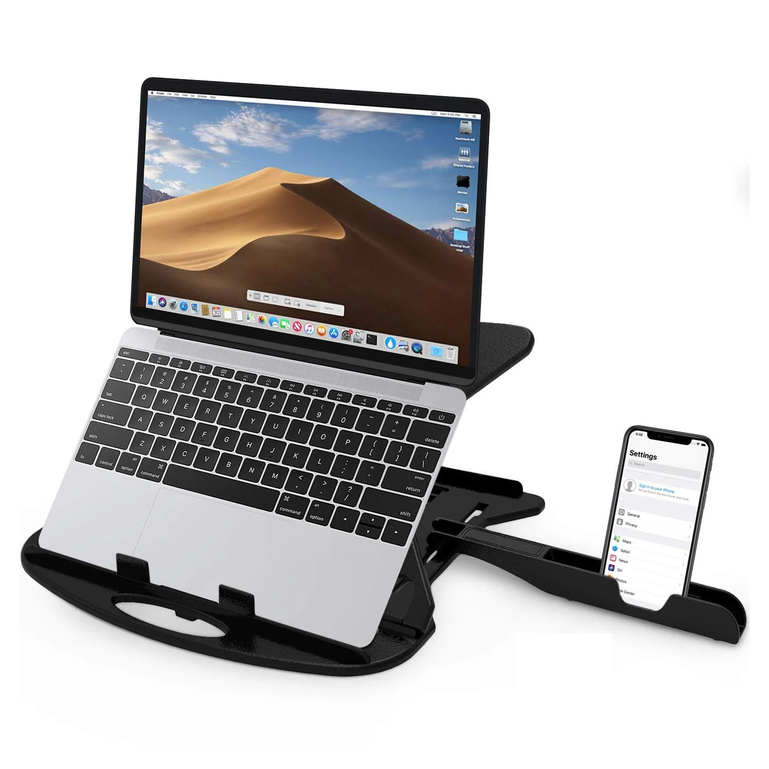 Adjustable Laptop Stand Patented Riser. With Portable Mobile Stand - Image 3
