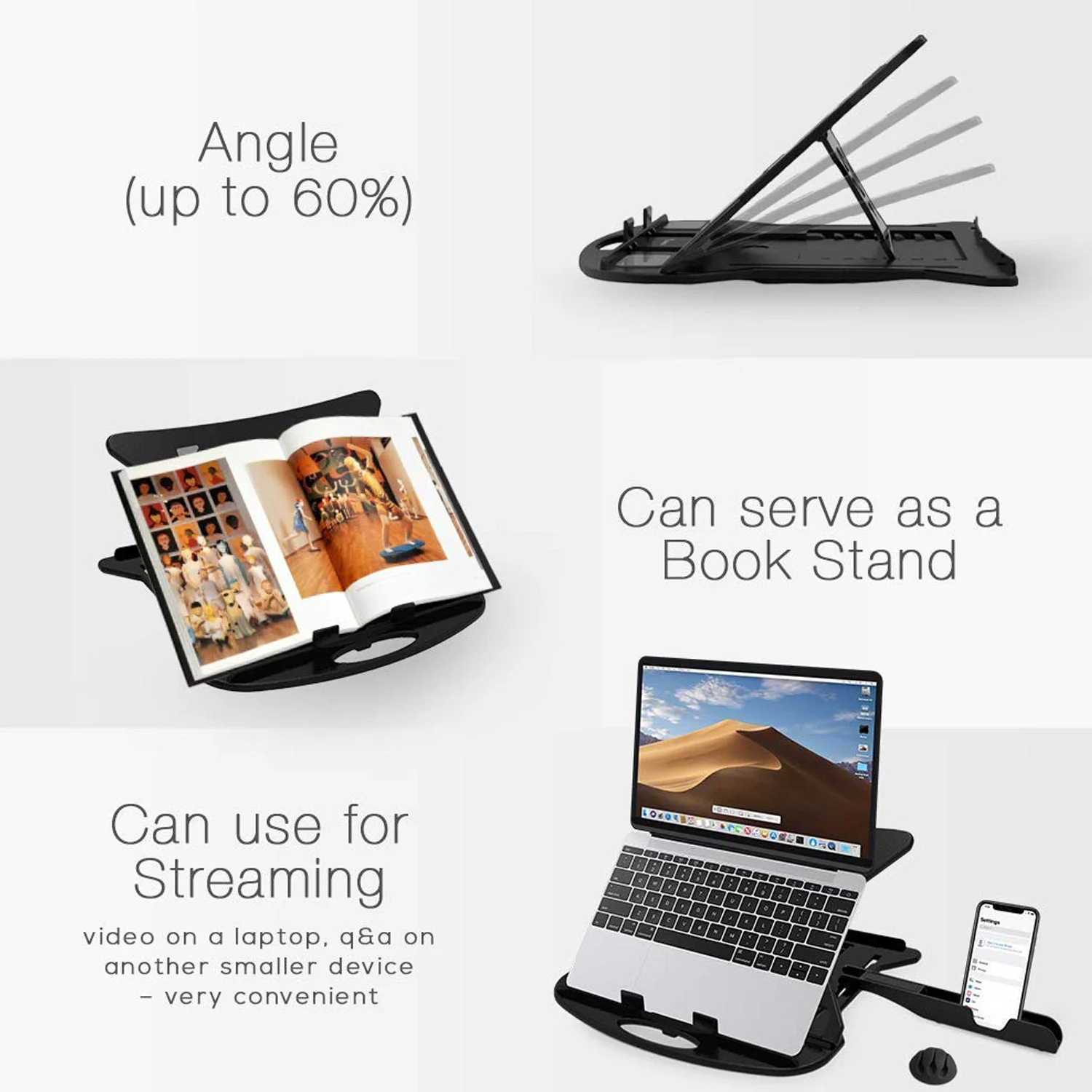 Adjustable Laptop Stand Patented Riser. With Portable Mobile Stand - Image 7