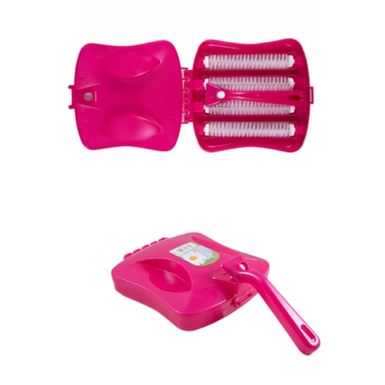 Plastic Handheld Carpet Roller Brush Cleaning with Dust Crumb Collector, Wet - Image 4