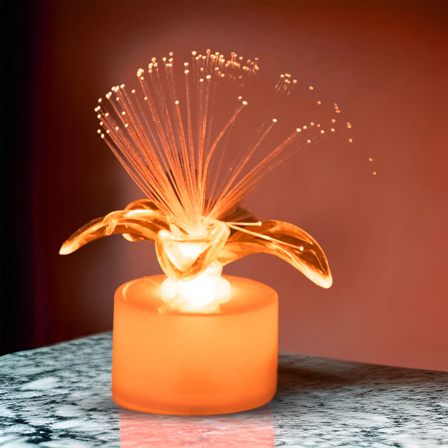 Pack of 12 Mini Fiber Optic LED Table Centerpieces for Diwali - Image 7