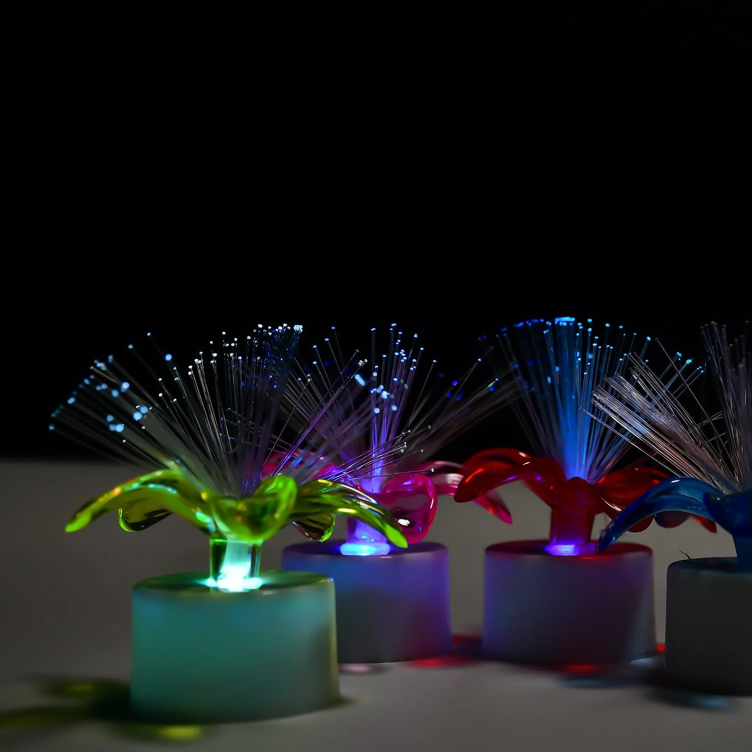 Pack of 12 Mini Fiber Optic LED Table Centerpieces for Diwali - Image 9