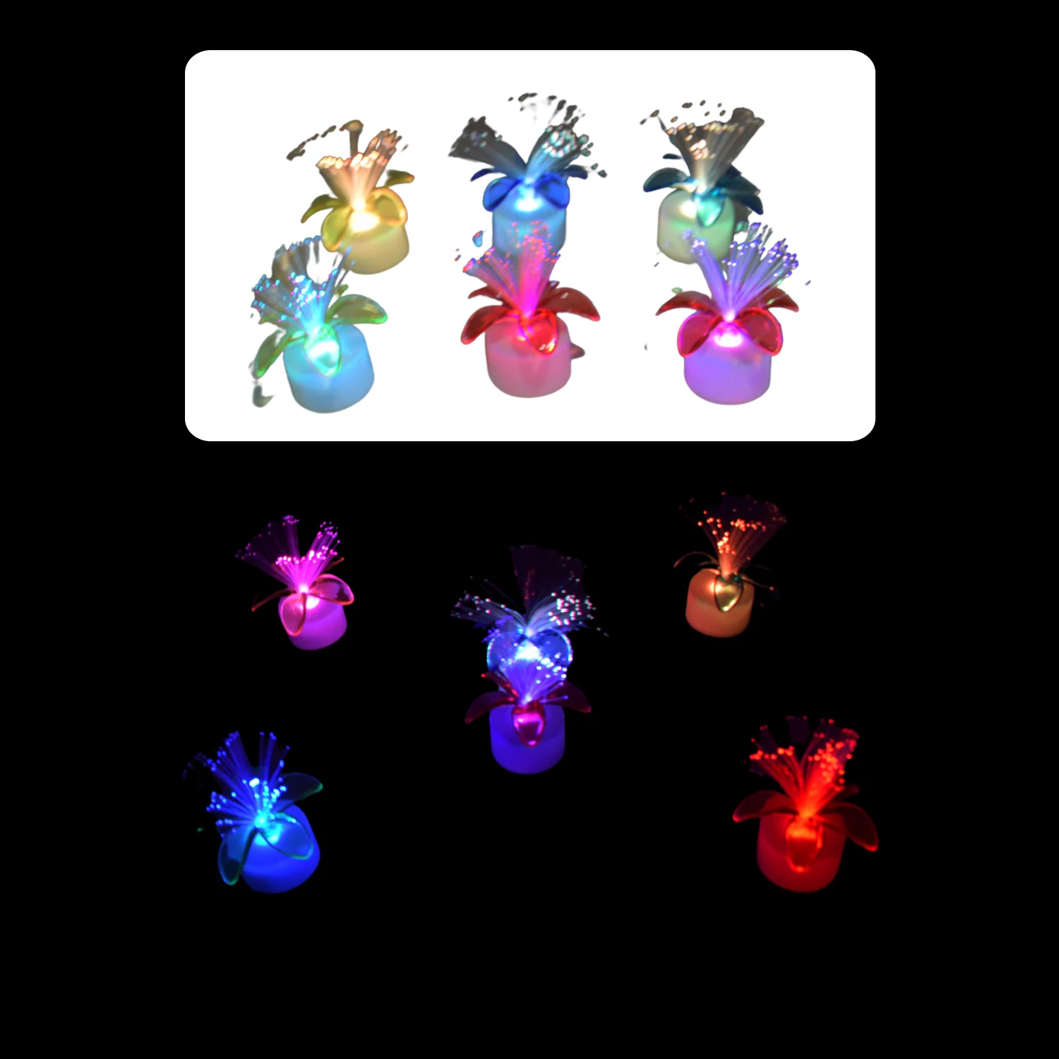 Fiber Optic Light – Mini Color Change LED Table Centerpieces for Diwali (Pack of 6) - Image 5