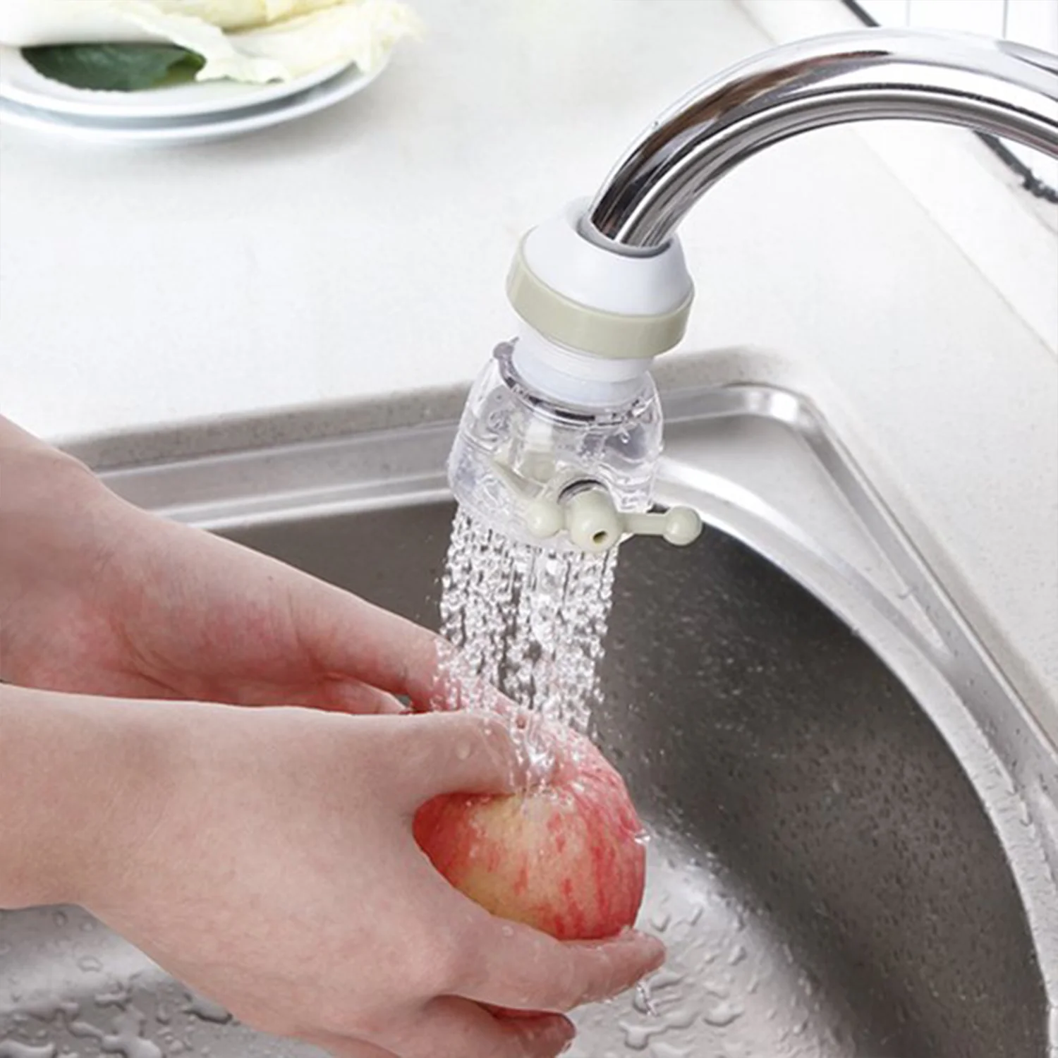 Adjustable 360° Rotating Water Faucet Extender Nozzle Saver Device - Image 6