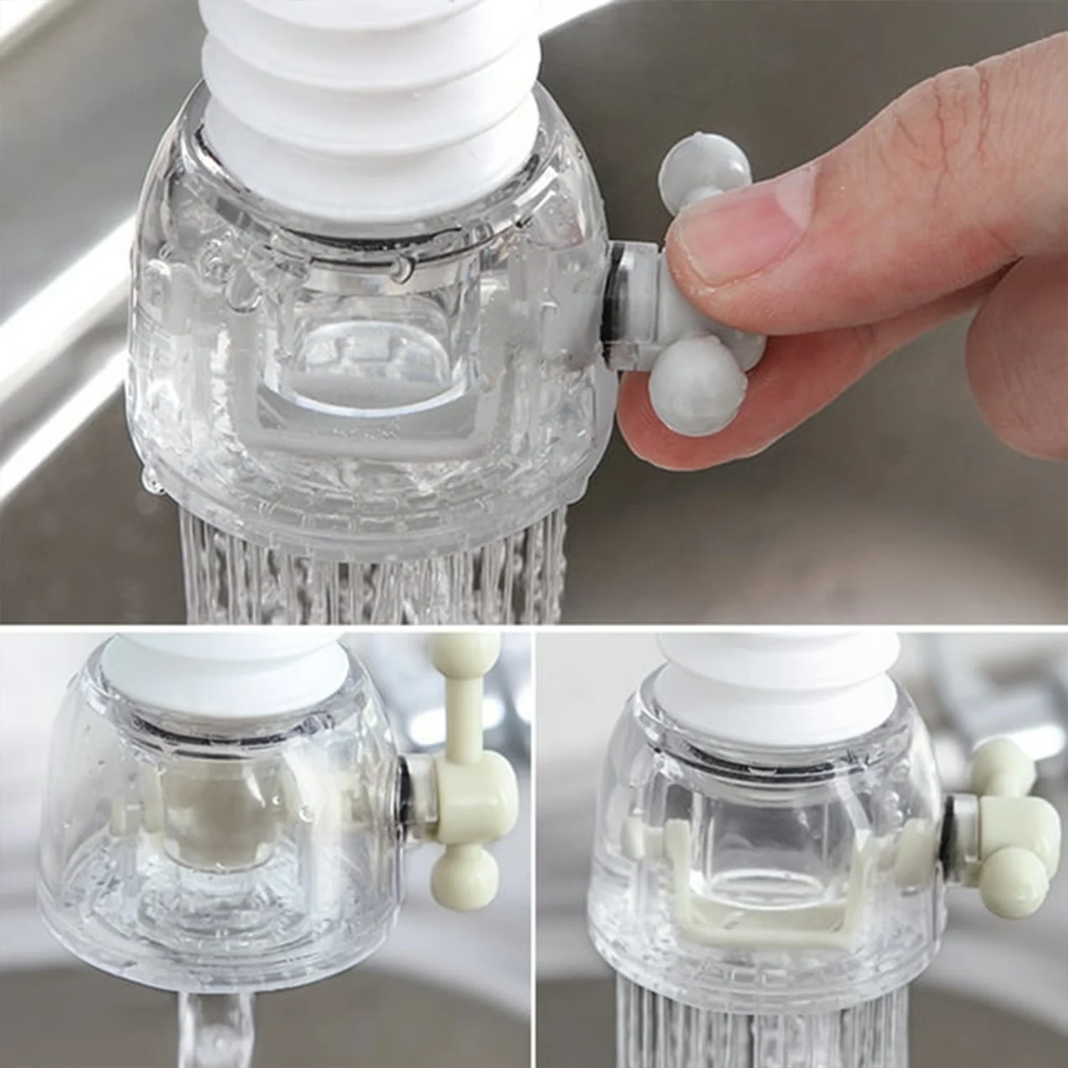 Adjustable 360° Rotating Water Faucet Extender Nozzle Saver Device - Image 7