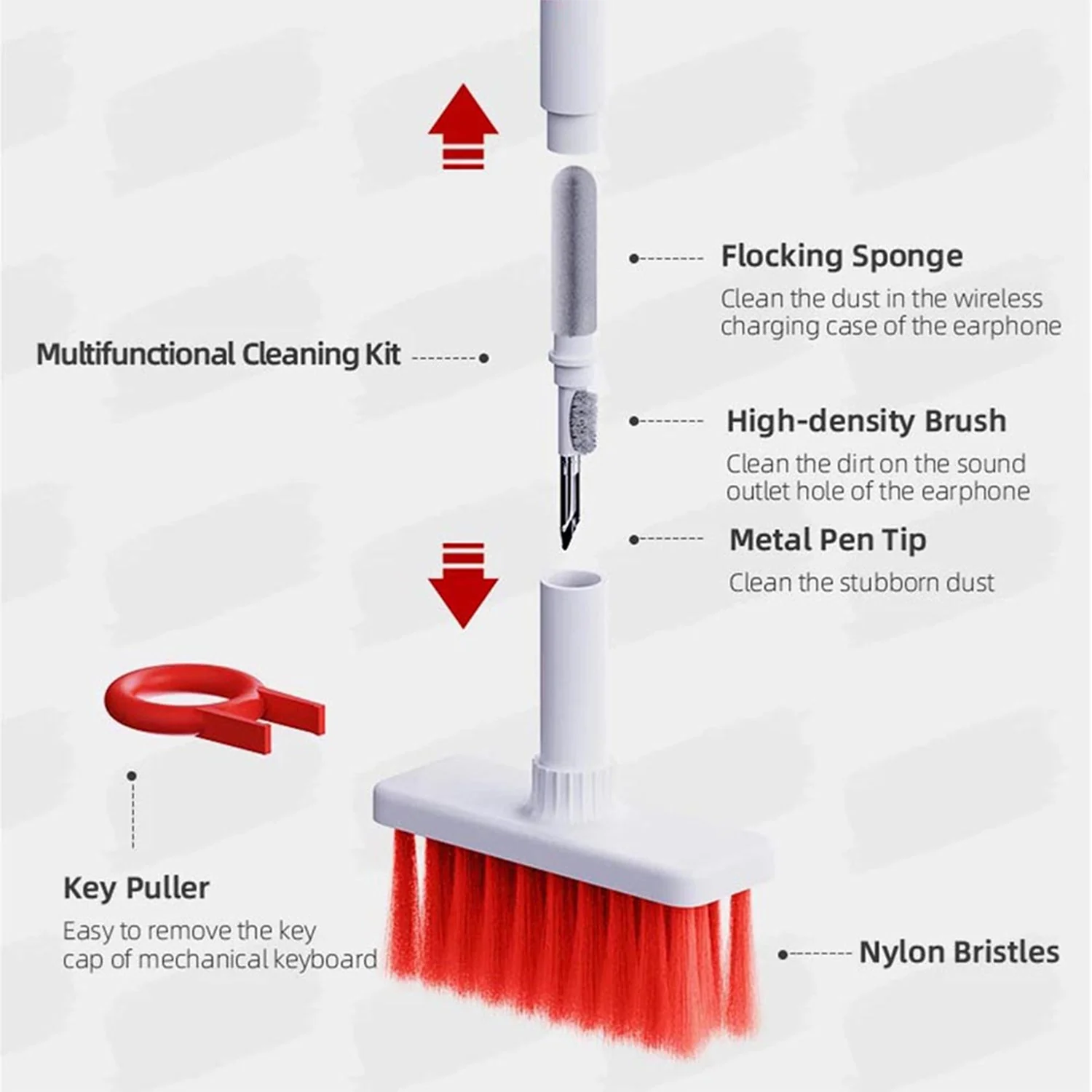 5in1 Multi-Function Soft Dust Clean Brush for Computer with Corner Gap - Image 7