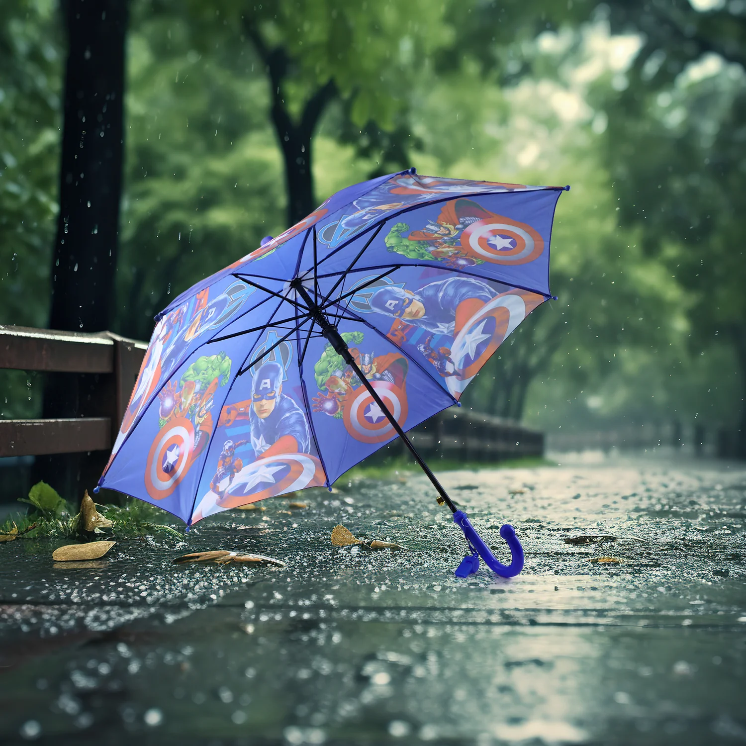 Umbrella With Handle and Lightweight Safety Round plastic cap - Image 6
