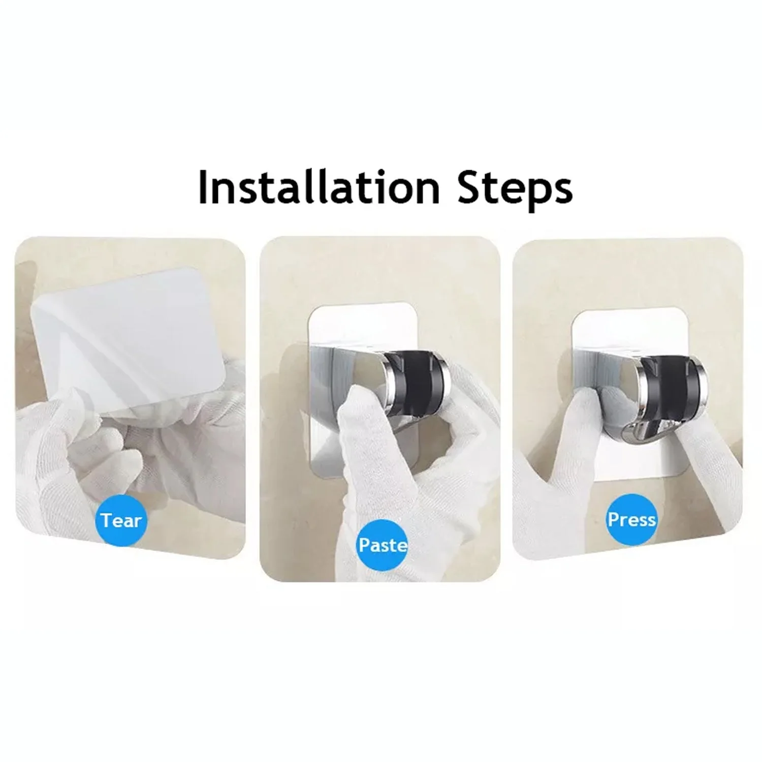 Shower Head Holder, Adhesive Handheld Shower Holder, with adhesive sticker to hold - Image 6