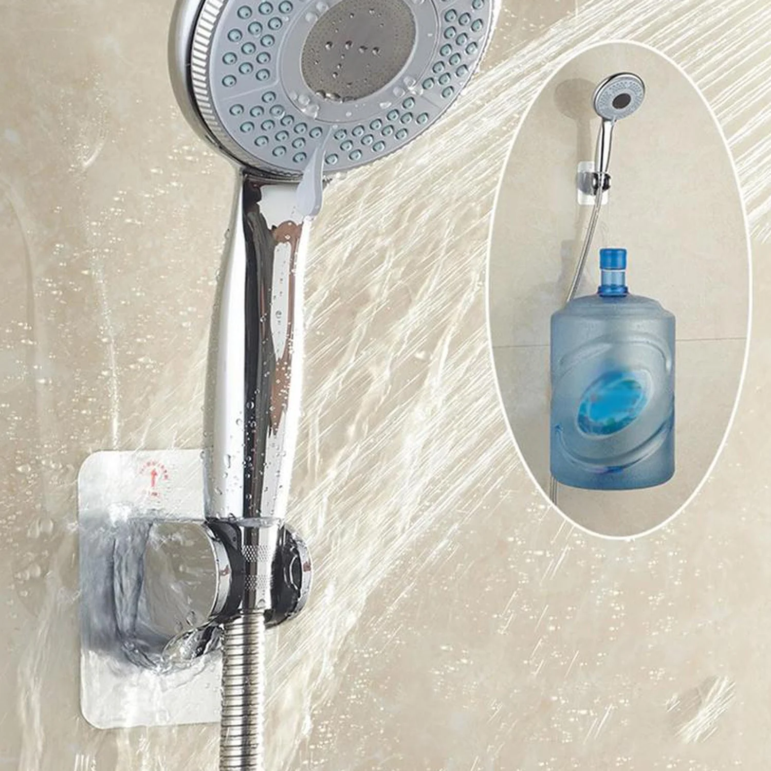 Shower Head Holder, Adhesive Handheld Shower Holder, with adhesive sticker to hold - Image 7