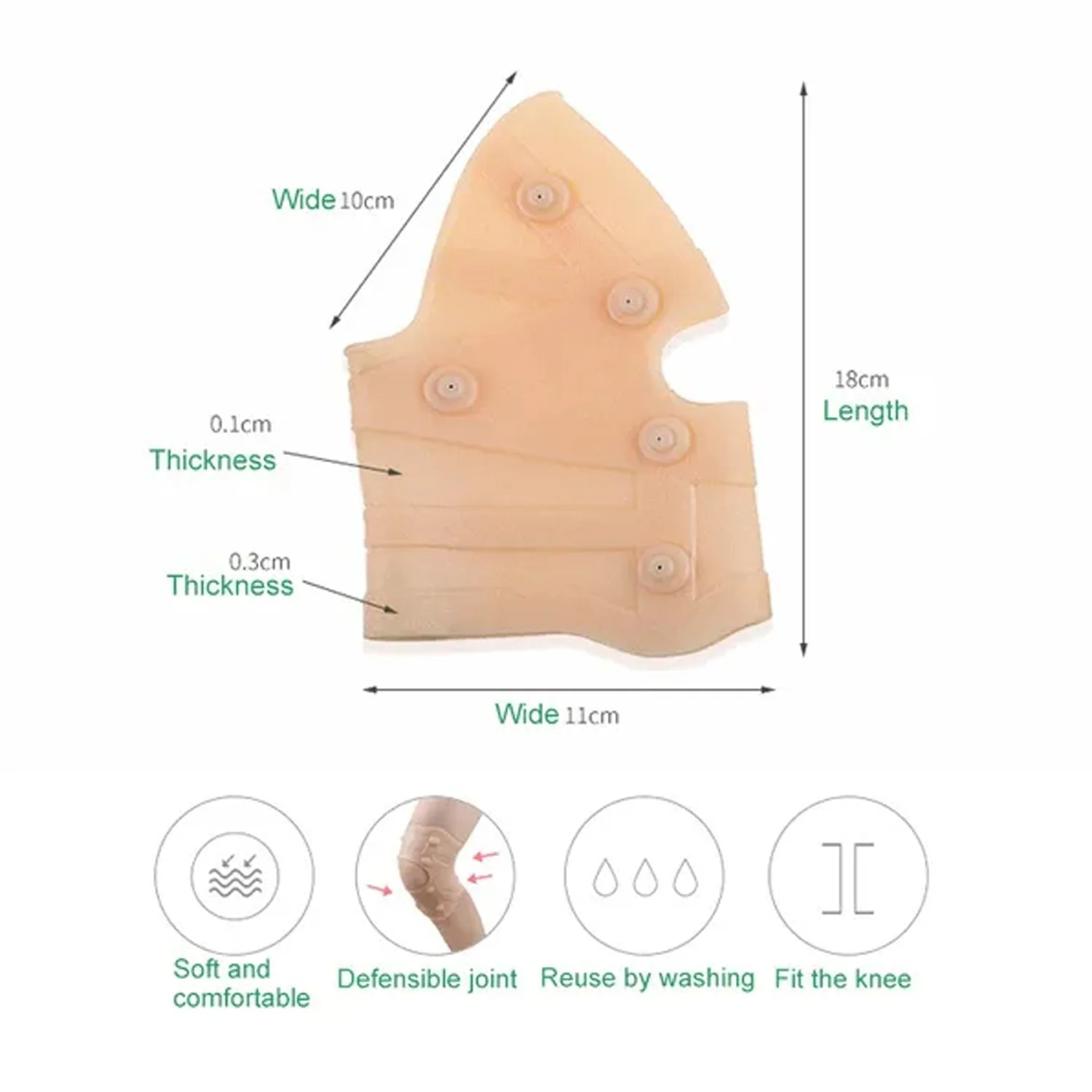 Silicone Ultra Thin Waterproof Knee Pad,1pc of magnetic knee pads - Image 5
