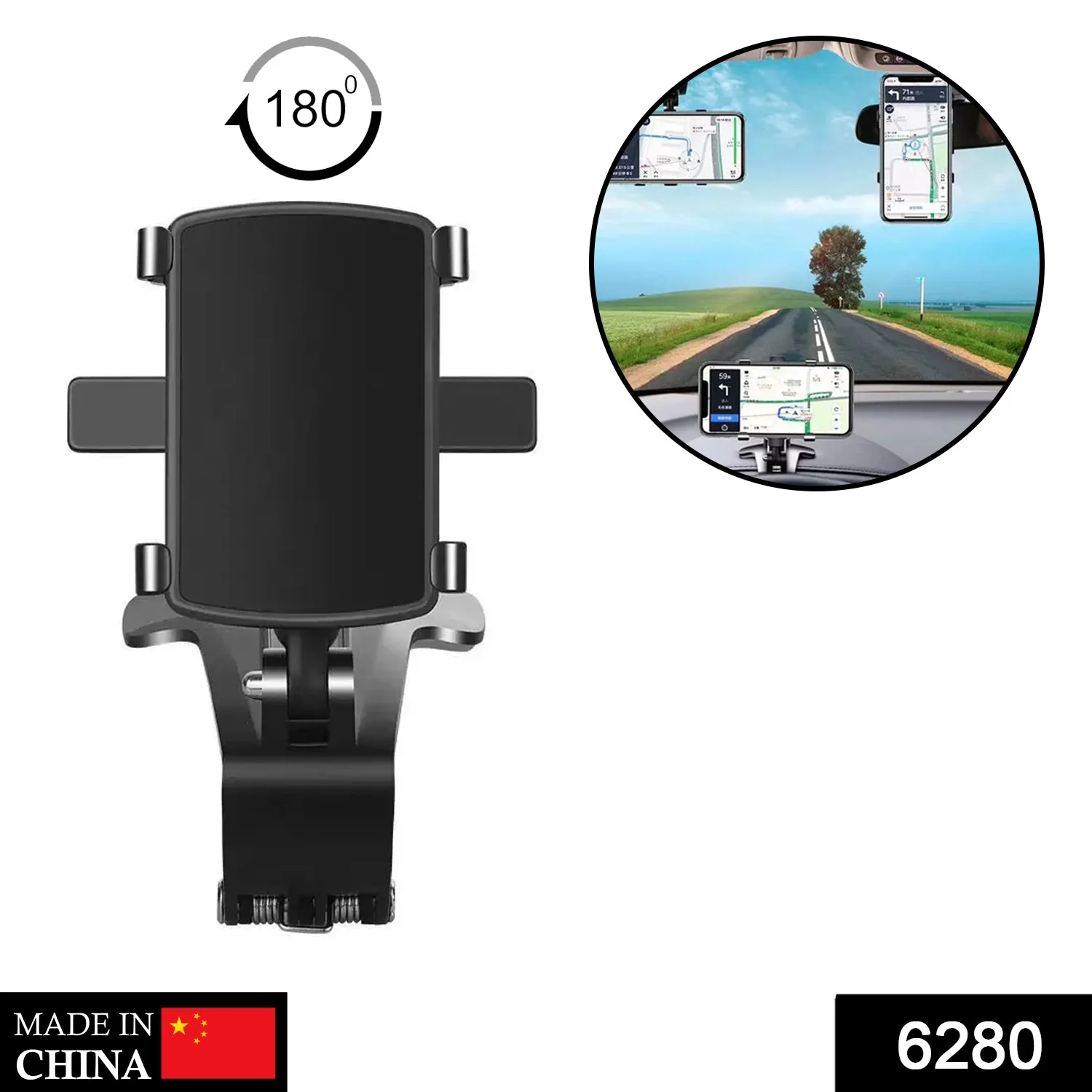 Car Mobile Phone Holder Mount Stand with 180 Degree - Image 2
