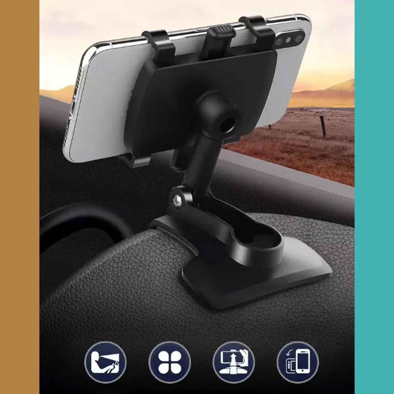 Car Mobile Phone Holder Mount Stand with 180 Degree - Image 3