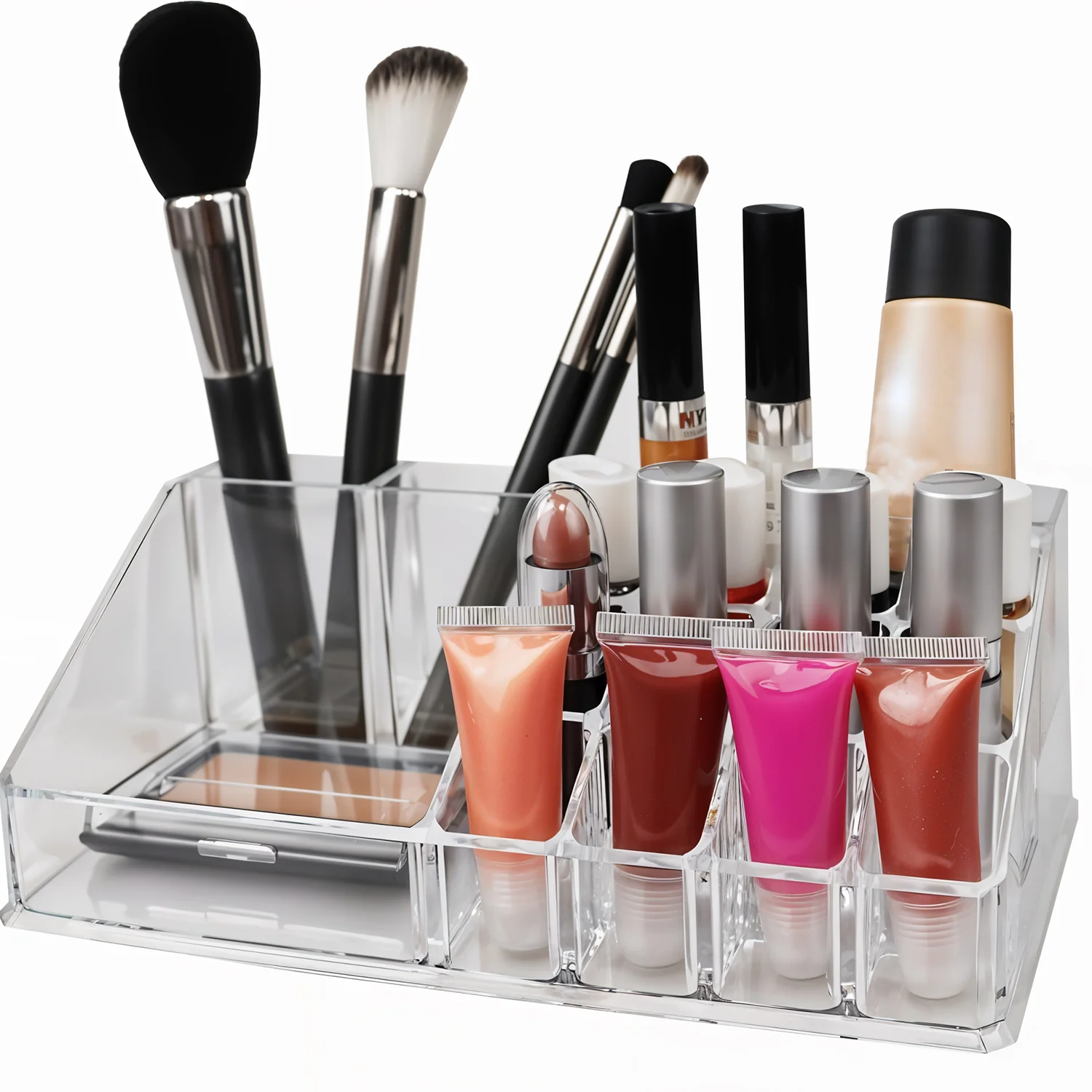 16 Compartment Cosmetic Makeup Jewellery Lipstick Storage Organiser Box - Image 4