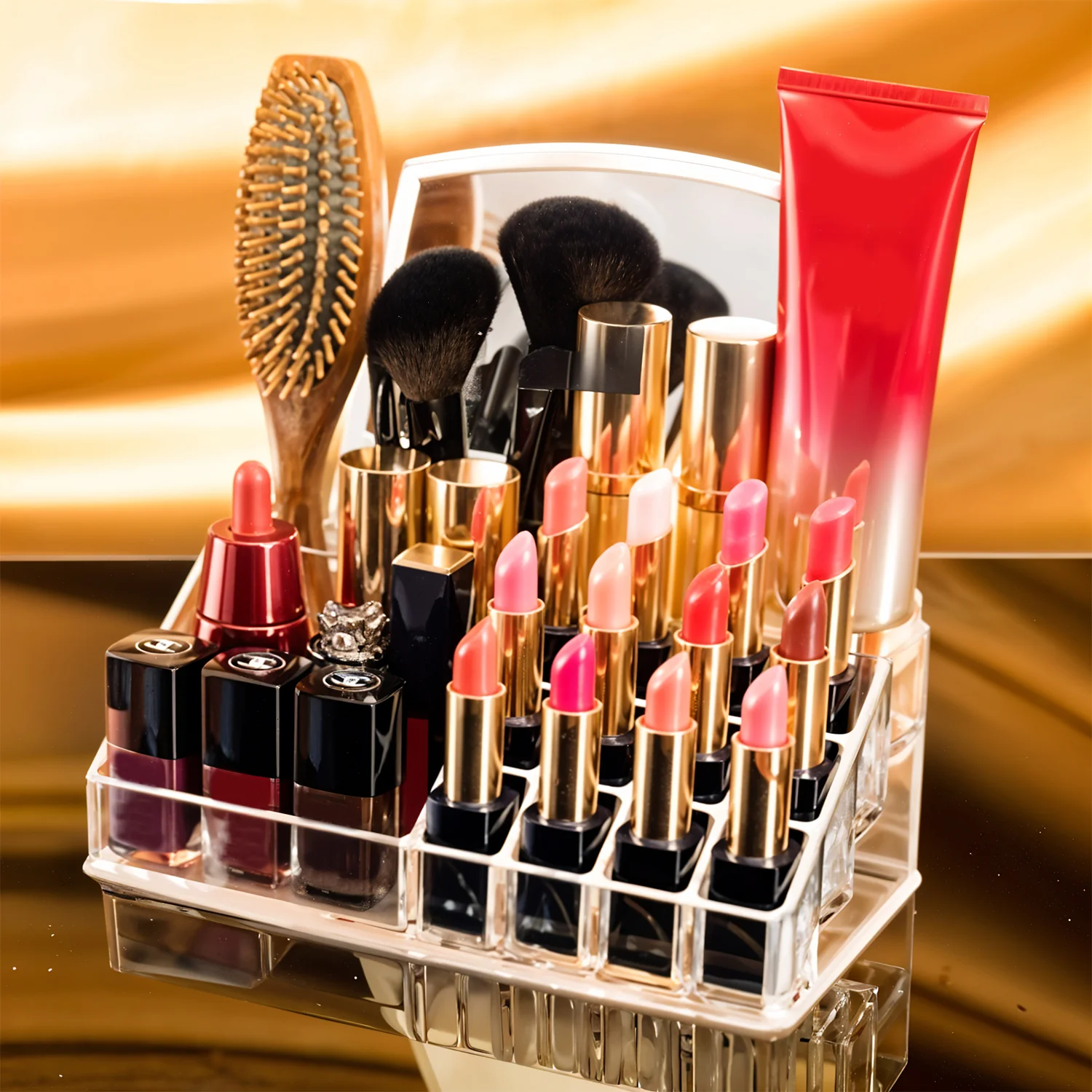 16 Compartment Cosmetic Makeup Jewellery Lipstick Storage Organiser Box - Image 6