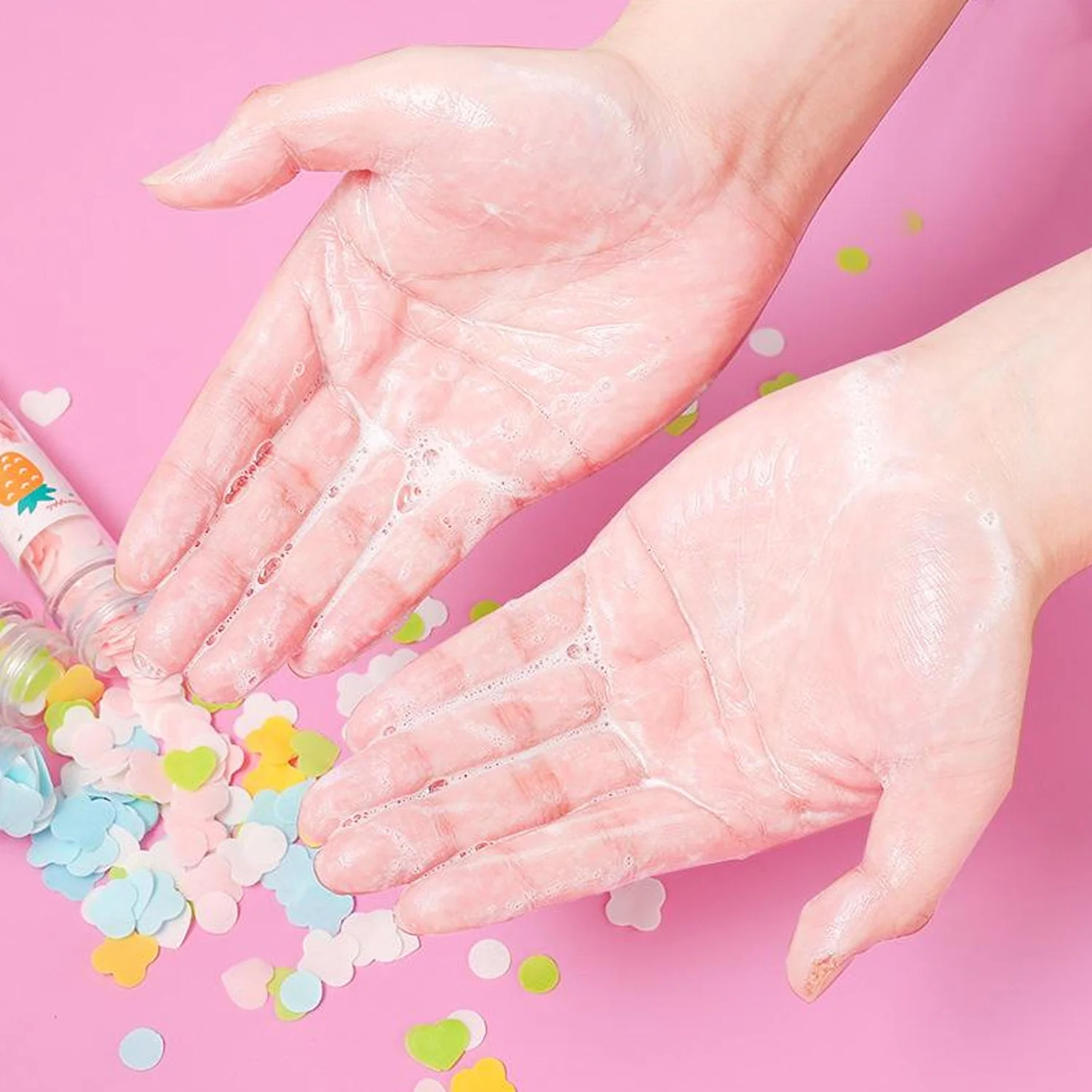 Portable Hand Washing Bath Flower Shape Paper Soap Strips In Test Tube Bottle - Image 5