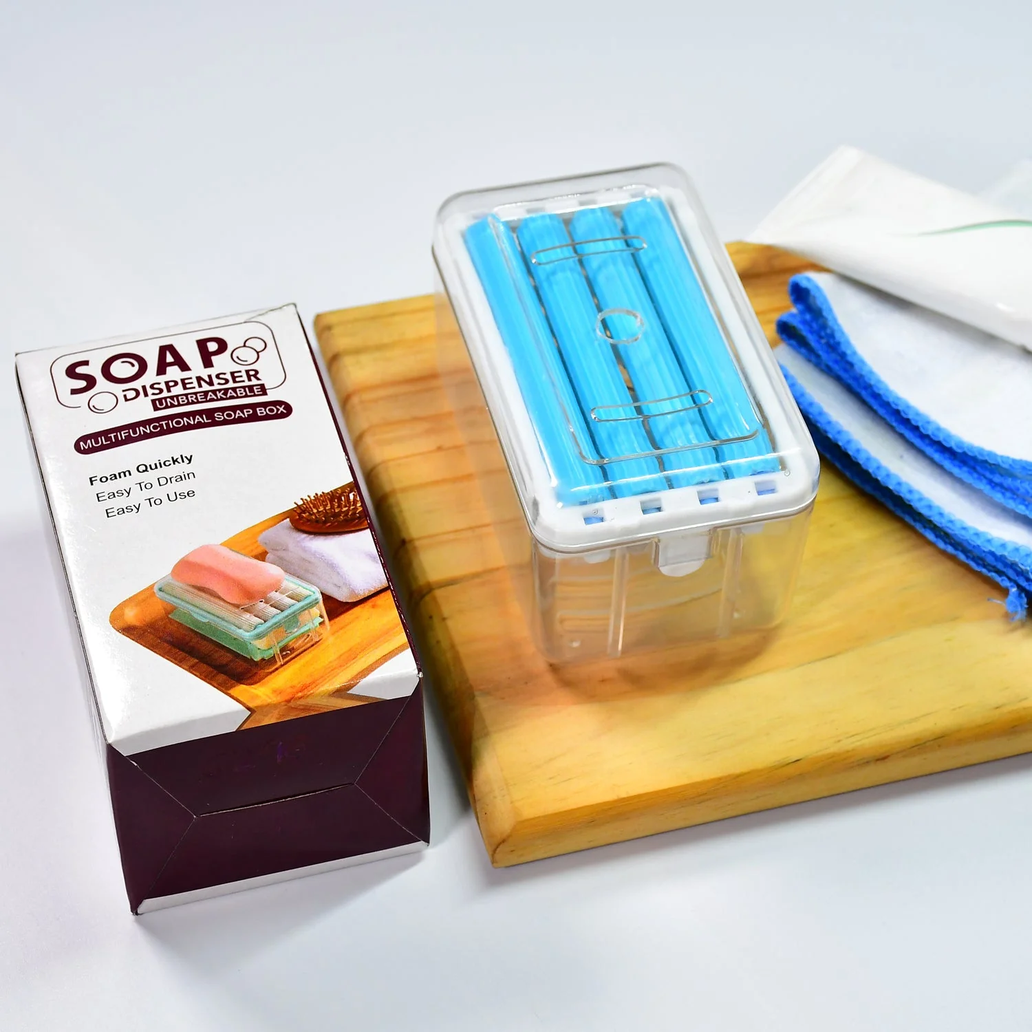2-in-1 Portable Soap Dish & Dispenser – Multifunctional Soap Holder  (1 Pc) - Image 4