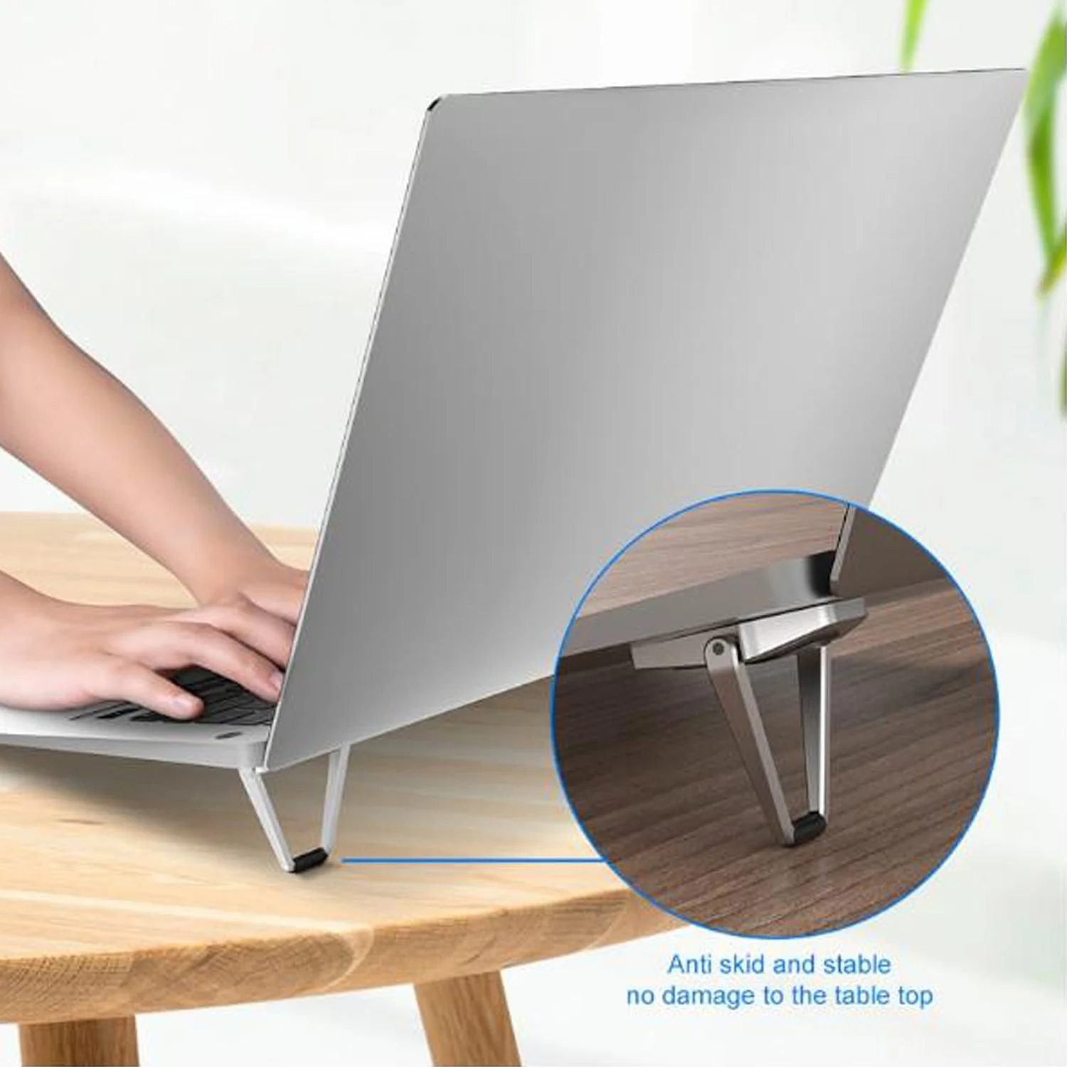 Mini Metal Folding Portable Stand Compatible with Every Laptop, Keyboard - Image 5