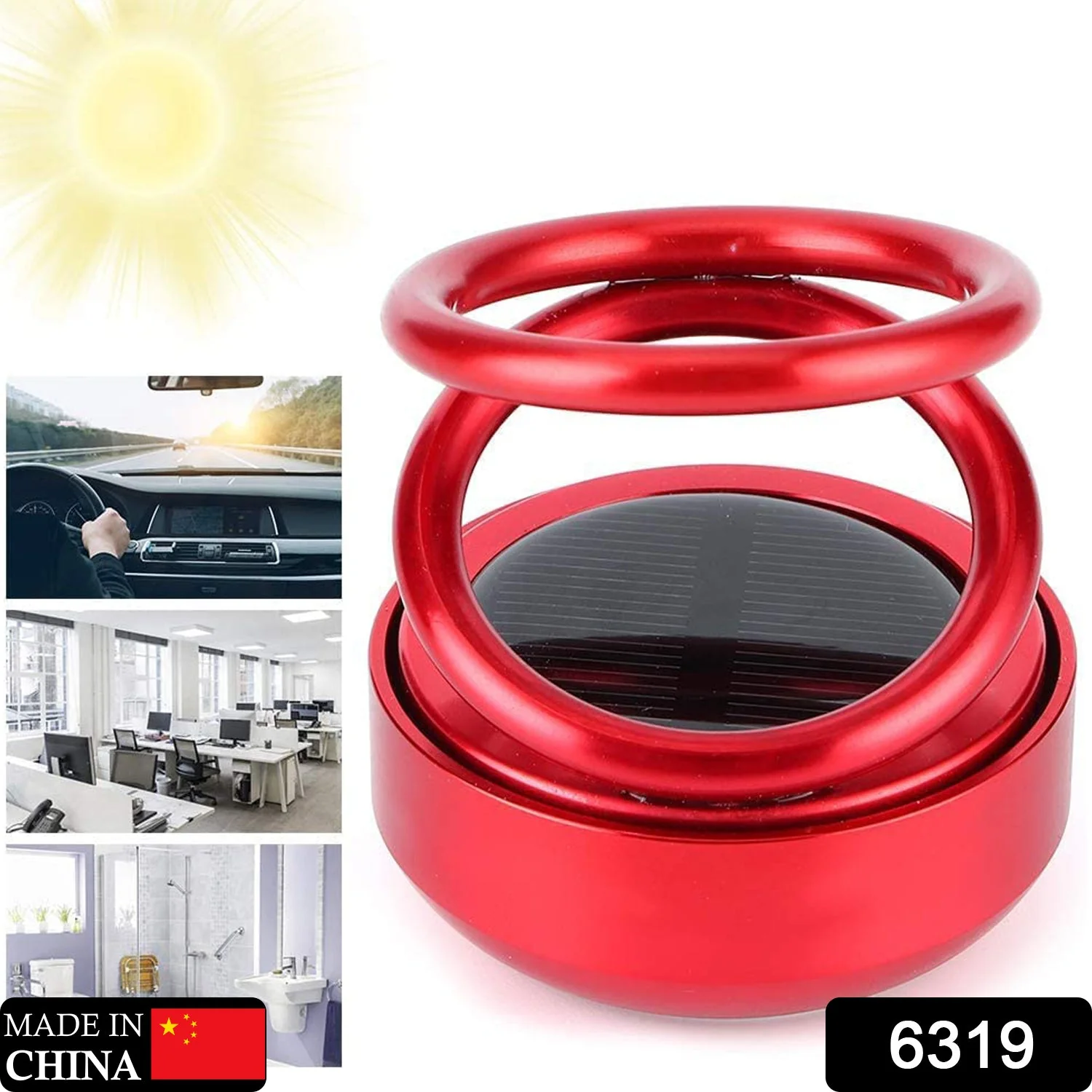 Solar Car Aroma Diffuser 360° Rotating Design, Air Freshener for Car, Home, Office - Image 15