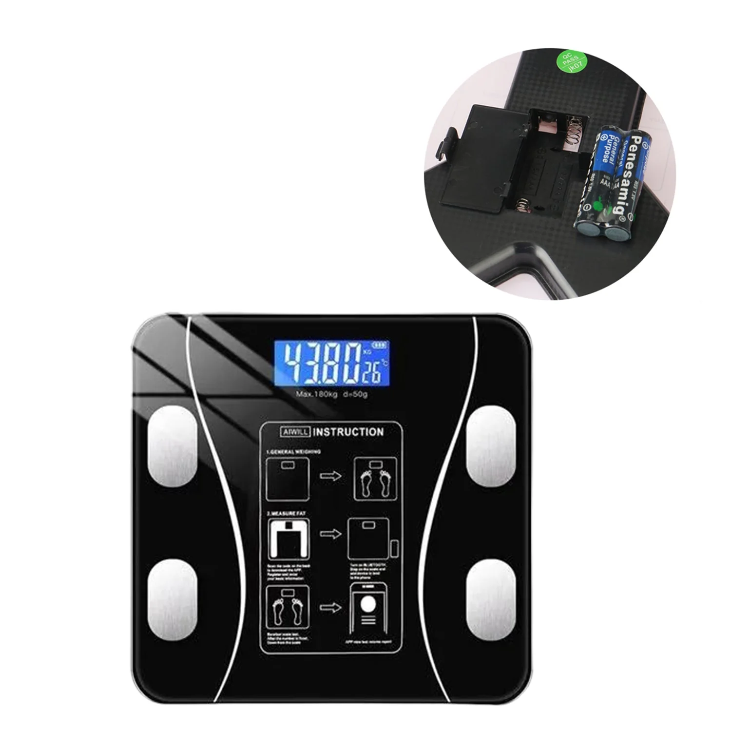Bluetooth Digital Body Fat & Weight Scale with BMI Tracking for iOS & Android - Image 4