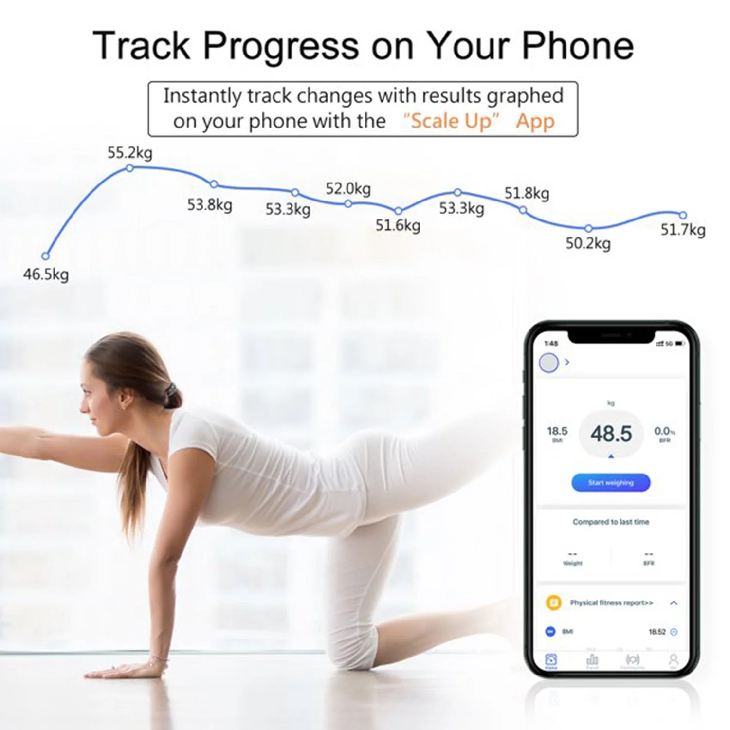 Bluetooth Digital Body Fat & Weight Scale with BMI Tracking for iOS & Android - Image 5
