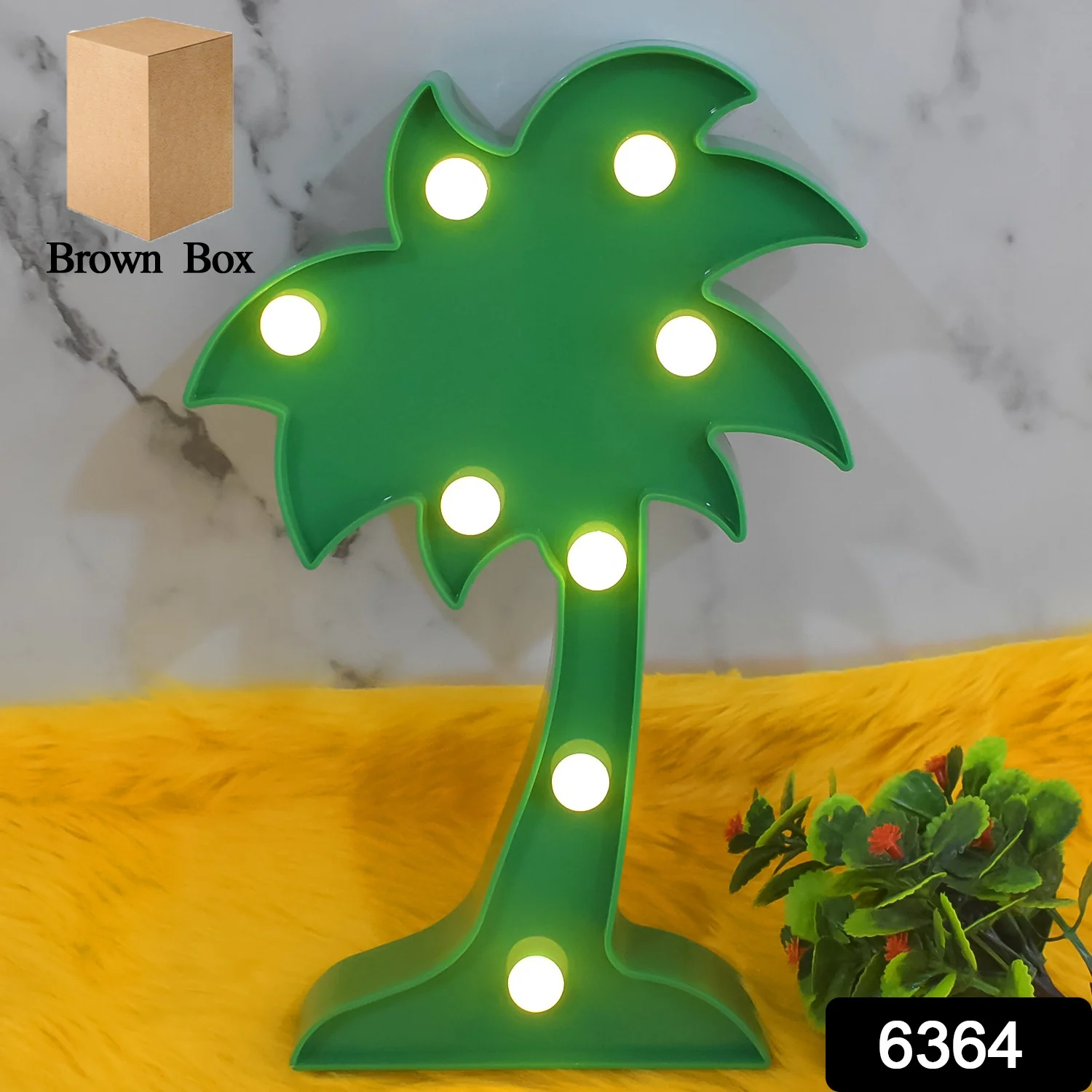 LED Night Light Coconut Tree Light Romantic Table Lamp (1 Pc / Battery Not Included) - Image 2