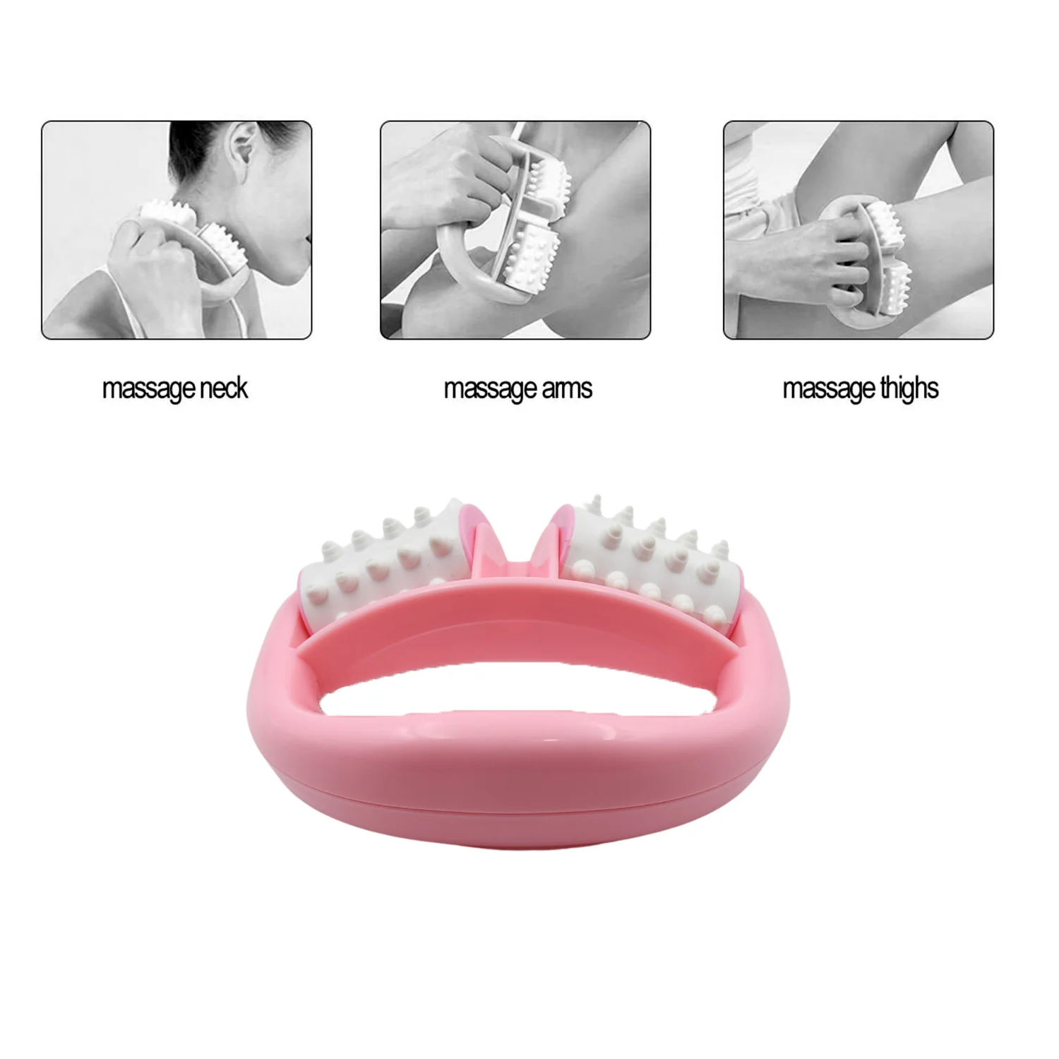 Plastic Massage Roller - 2-Roller Manual Design for Cellulite & Muscle Pain Relief - Image 4