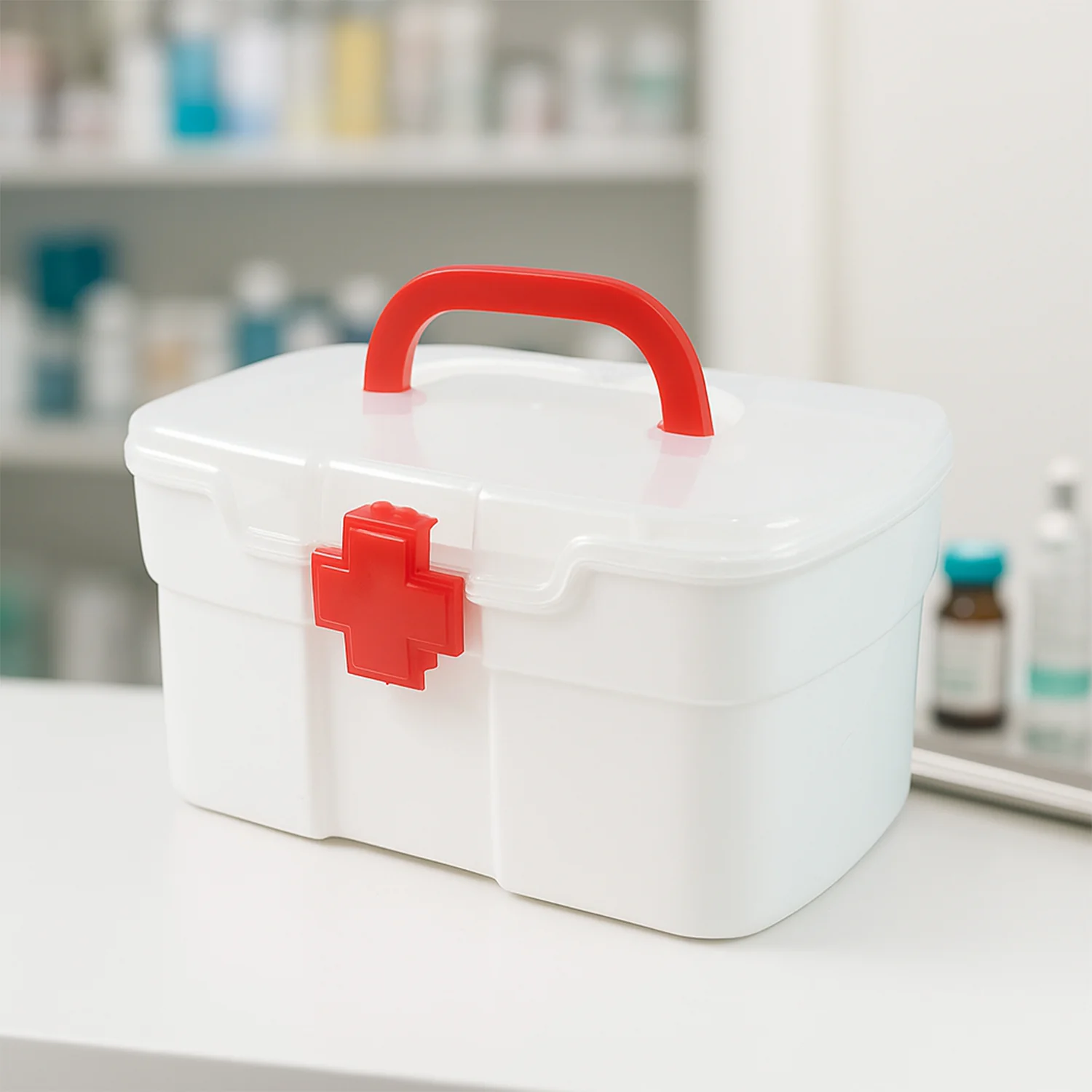 Medical Storage Box with Detachable Tray & Handle - Image 4