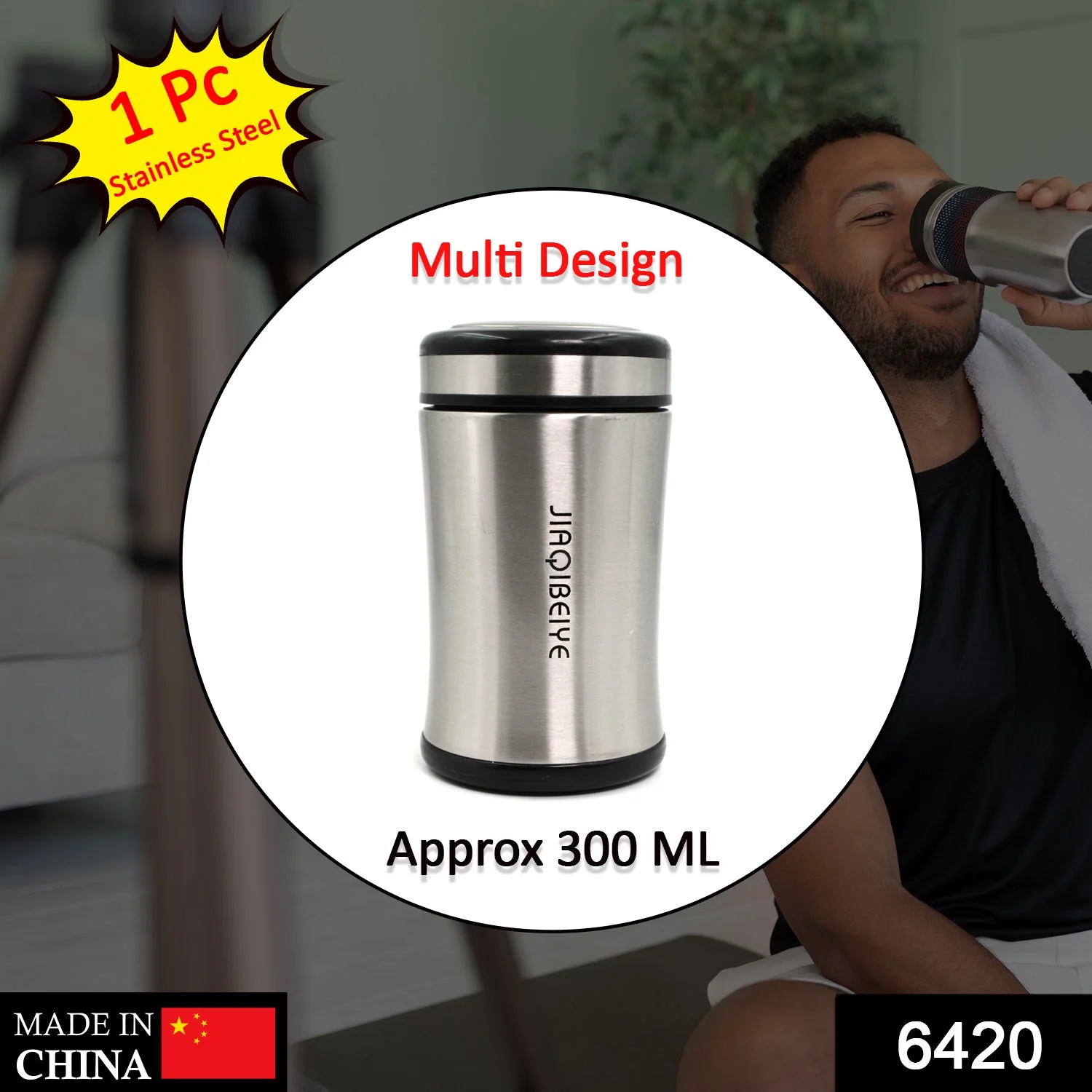Stainless Steel Bottle for Water & Beverages (300ML Approx.) - Image 2