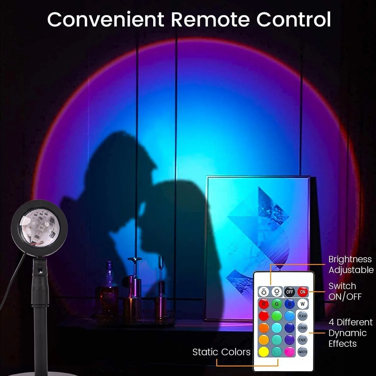 Multi Colors Sunset Lamp, Sunset Projection Lamp LED Night Lights - Image 3