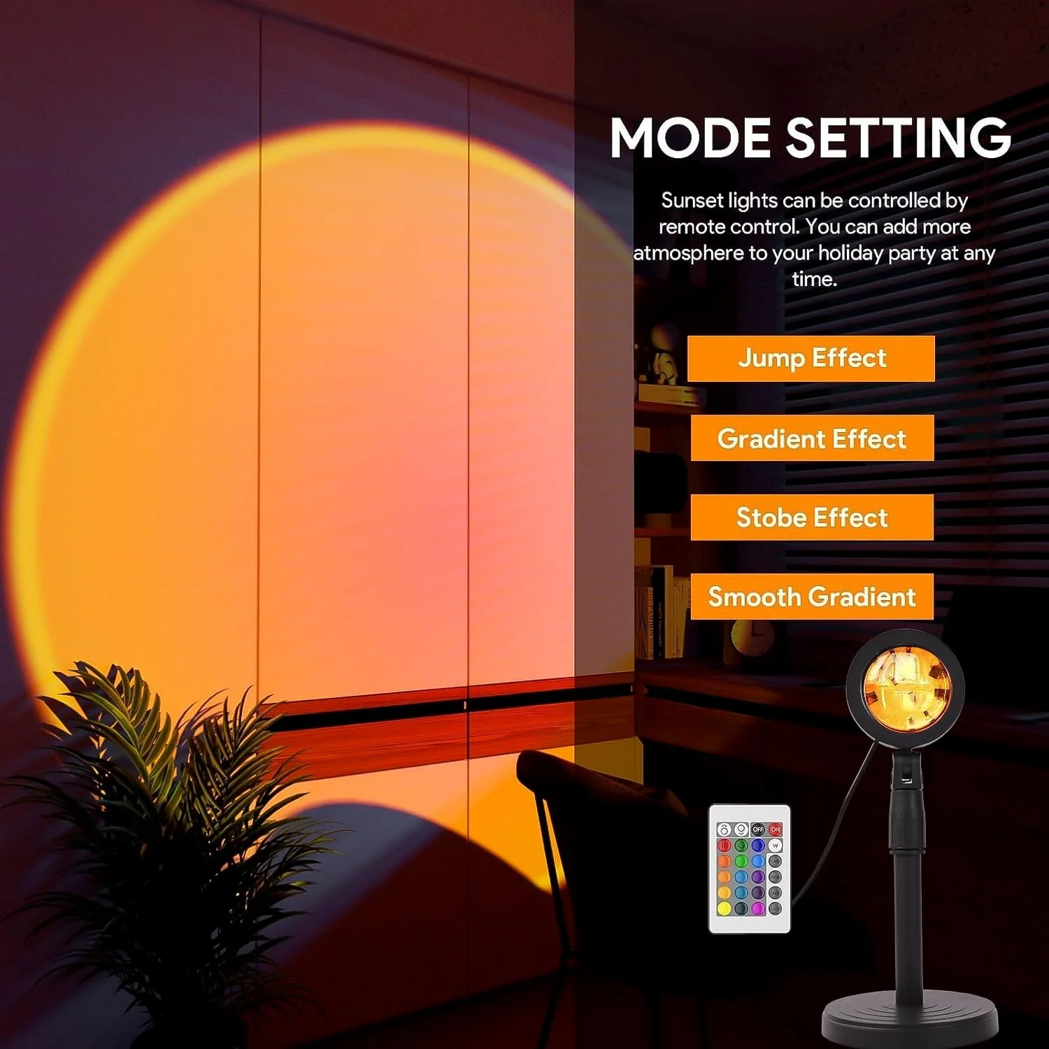 Multi Colors Sunset Lamp, Sunset Projection Lamp LED Night Lights - Image 4