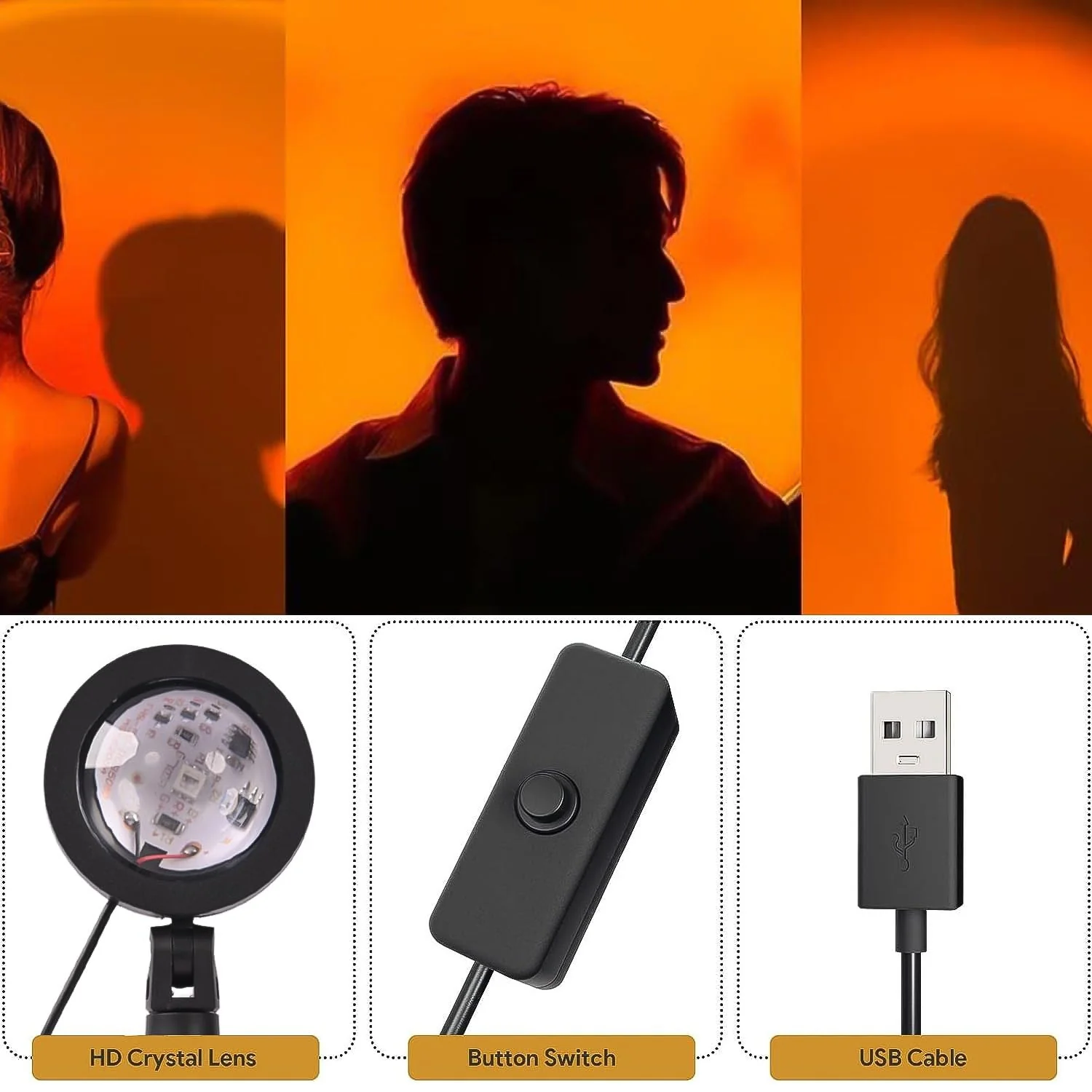 Multi Colors Sunset Lamp, Sunset Projection Lamp LED Night Lights - Image 9
