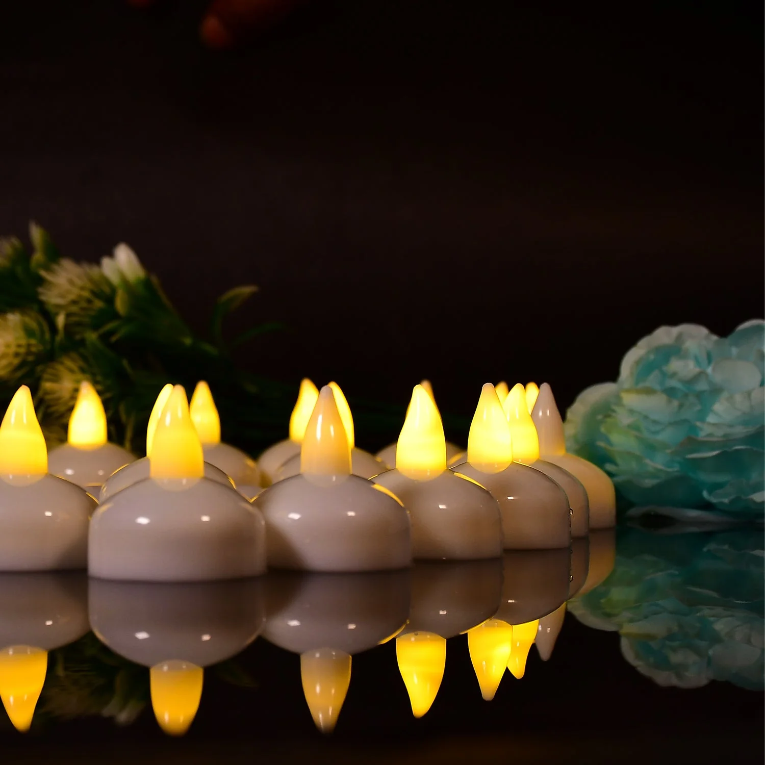 Flameless Floating Tea Light Candles – Battery Operated Set of 8 in Box - Image 3