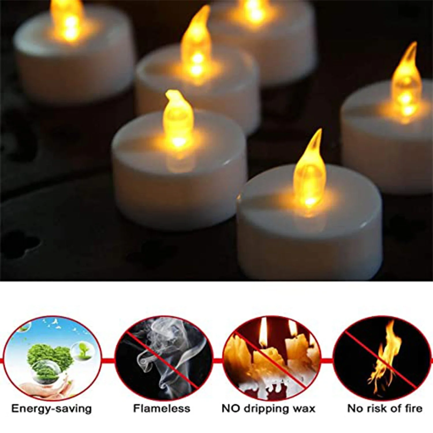 Flameless Floating Tea Light Candles – Battery Operated Set of 8 in Box - Image 7