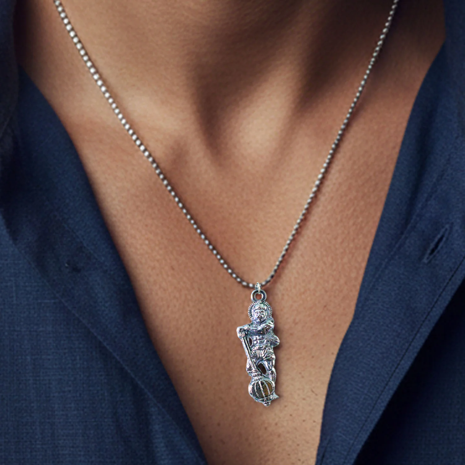 Hanuman Ji Pendant with Gada Religious Jewellery for Men and Women (1 Pc) - Image 3