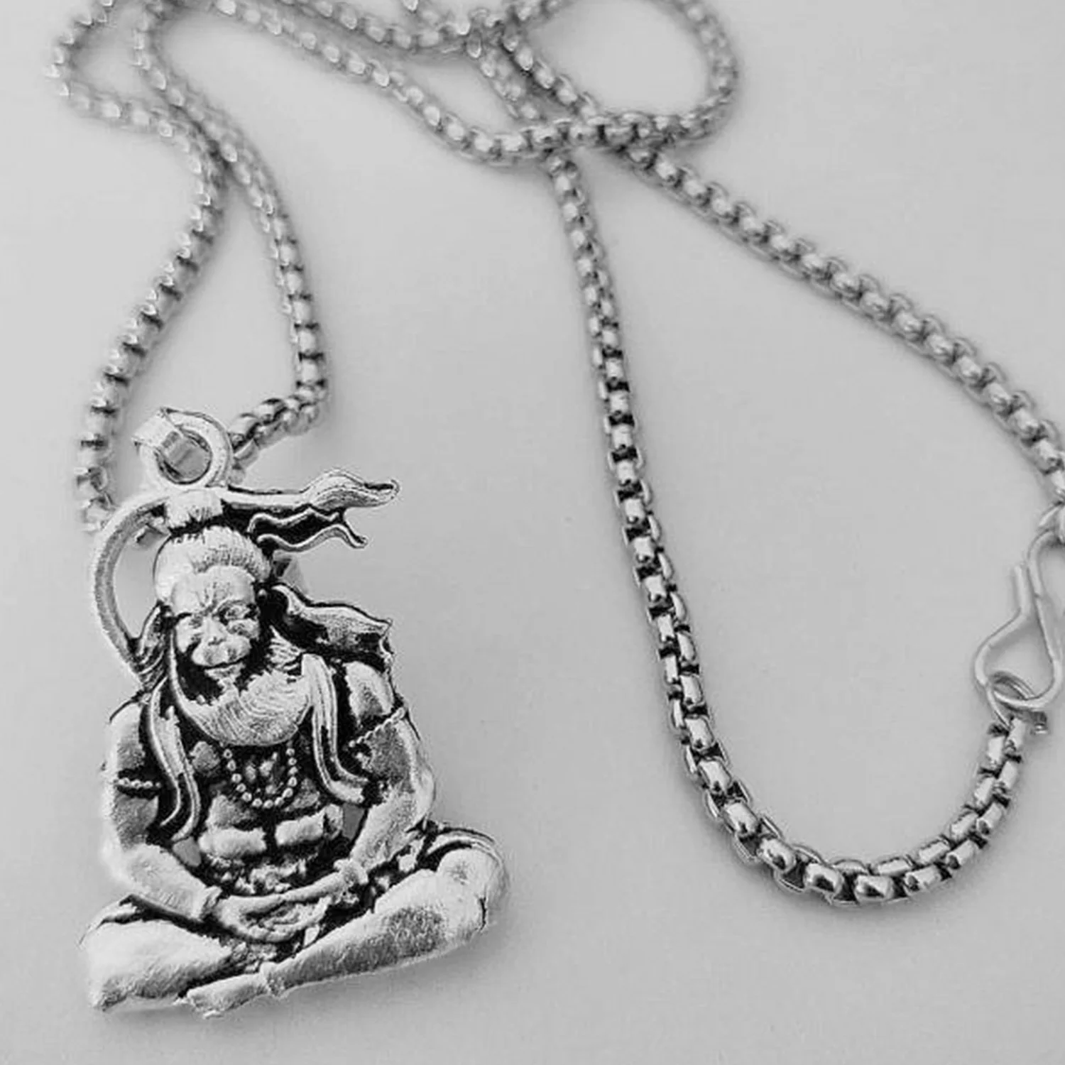 Hanuman Ji Pendant / Chain, Religious Jewellery for Men and Women (1 Pc) - Image 3