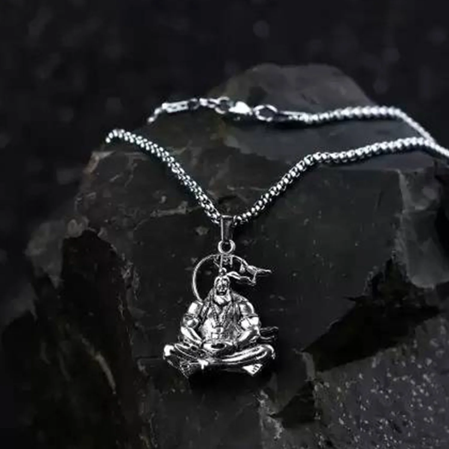 Hanuman Ji Pendant / Chain, Religious Jewellery for Men and Women (1 Pc) - Image 5